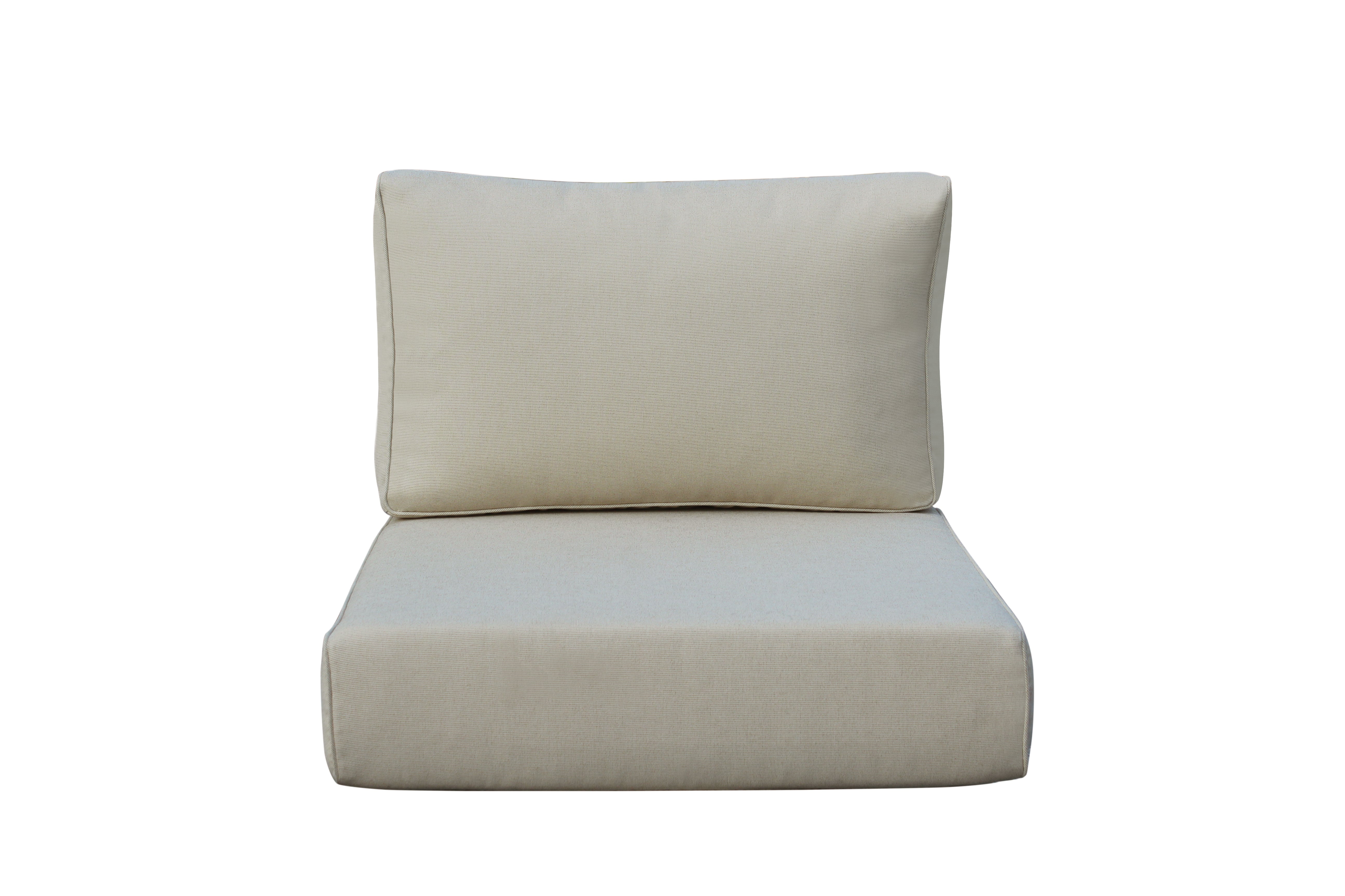 Rainshield 6-Inch Thick Waterproof Outdoor Cushions - 25"x25" (2-Pieces) | Sunbrella Fabric Options