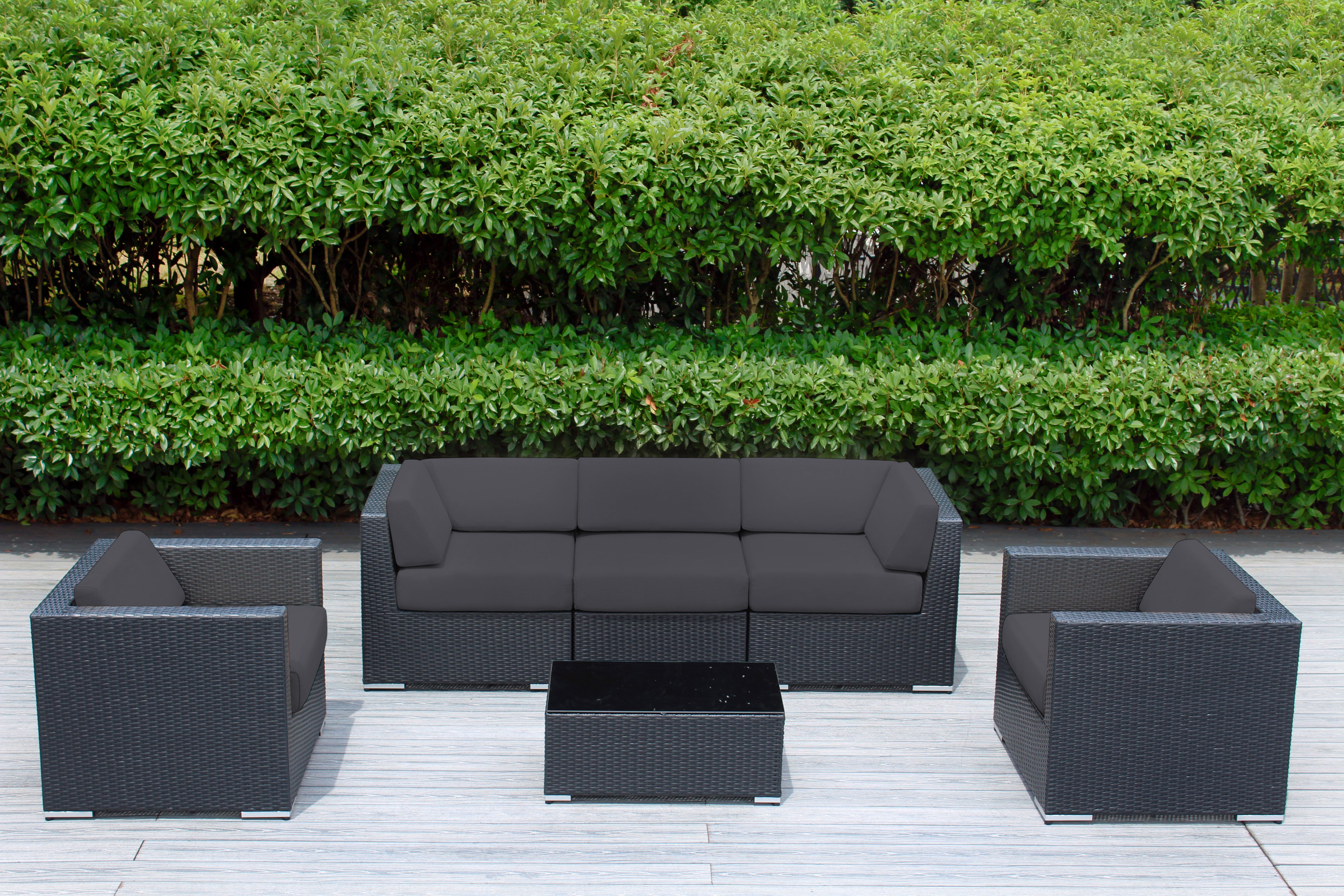 Fully Assembled Rainshield Patio Furniture - Ohana 6 Piece Sectional with 6-inch Cushions