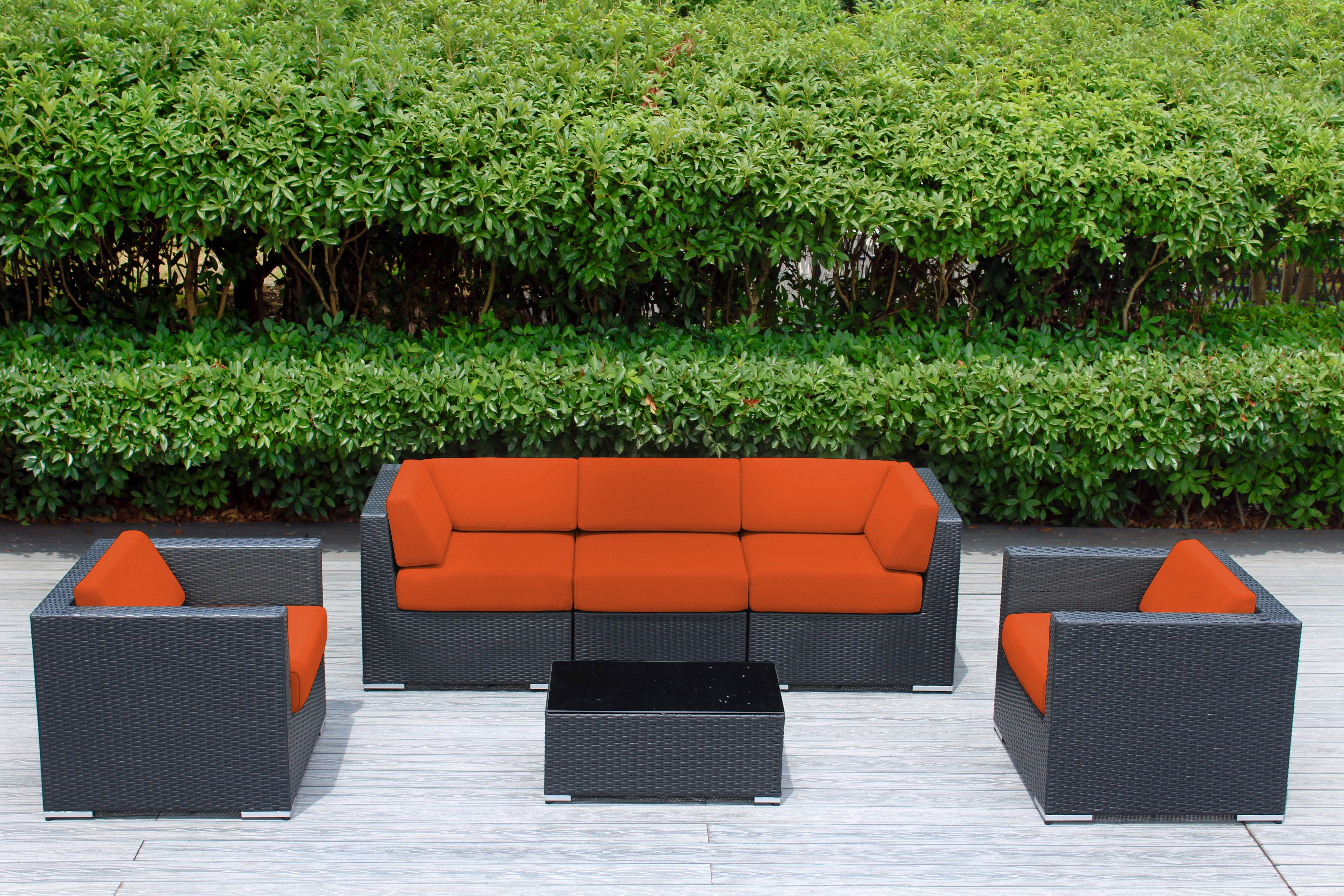 Fully Assembled Rainshield Patio Furniture - Ohana 6 Piece Sectional with 6-inch Cushions