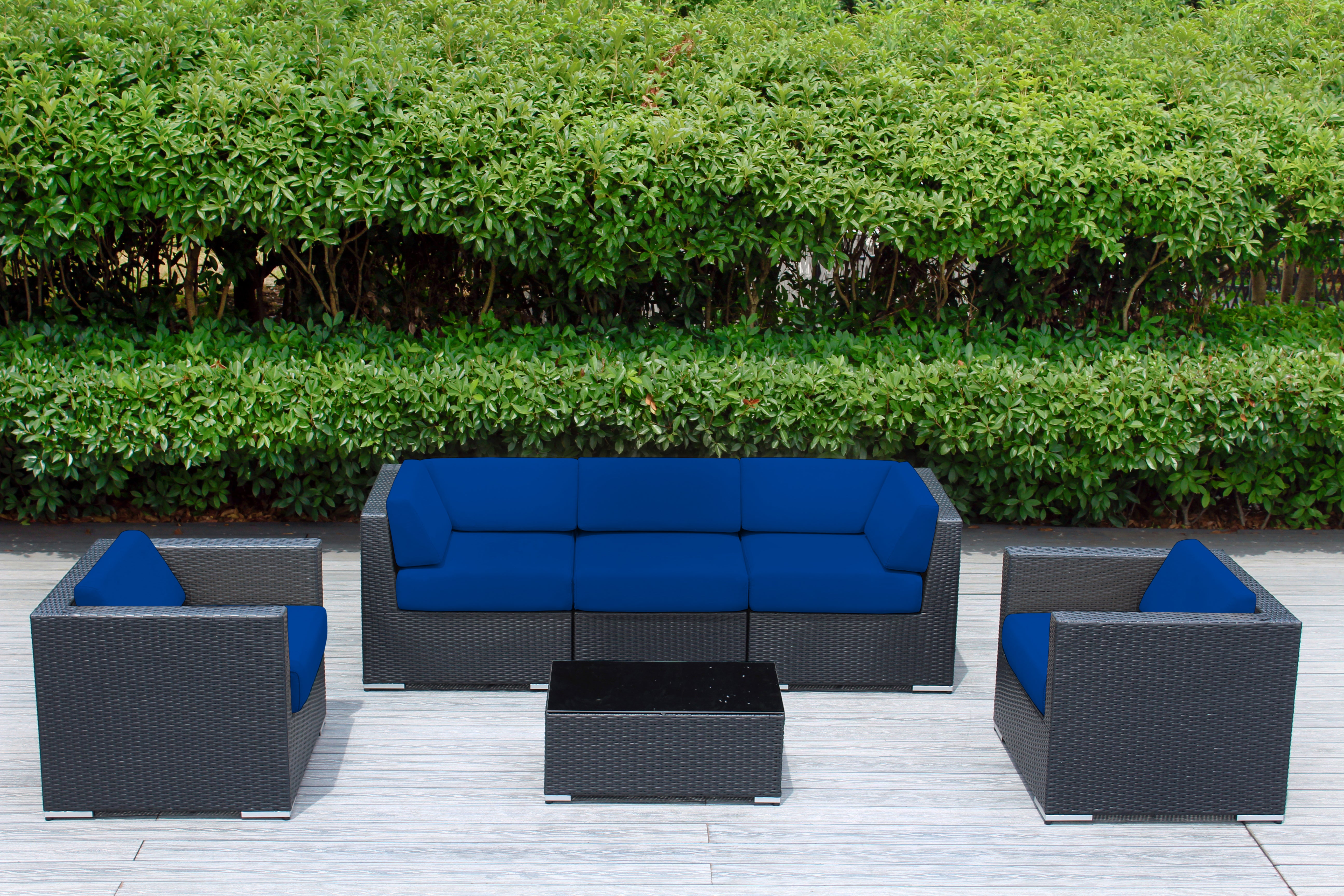 Fully Assembled Rainshield Patio Furniture - Ohana 6 Piece Sectional with 6-inch Cushions