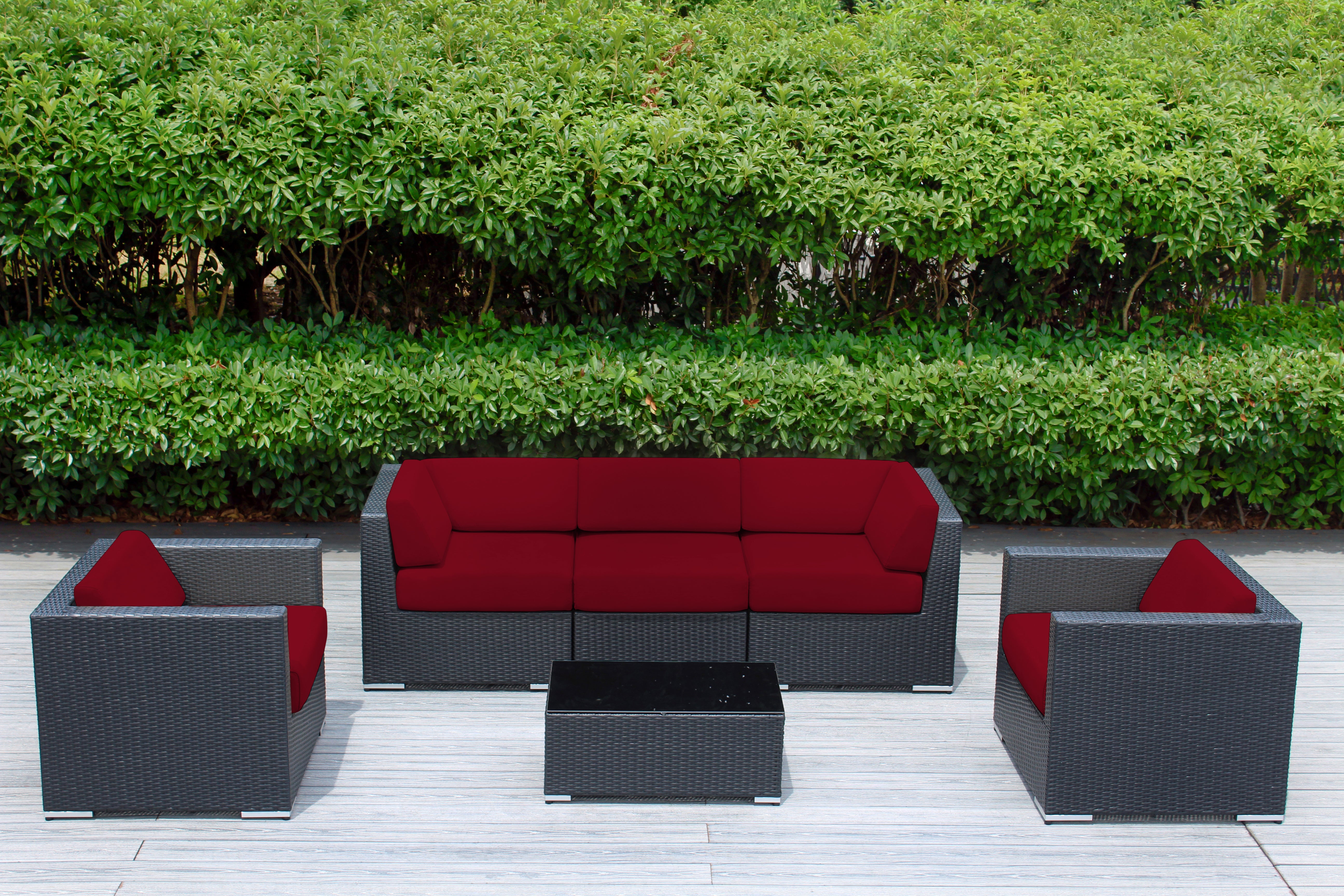 Fully Assembled Rainshield Patio Furniture - Ohana 6 Piece Sectional with 6-inch Cushions