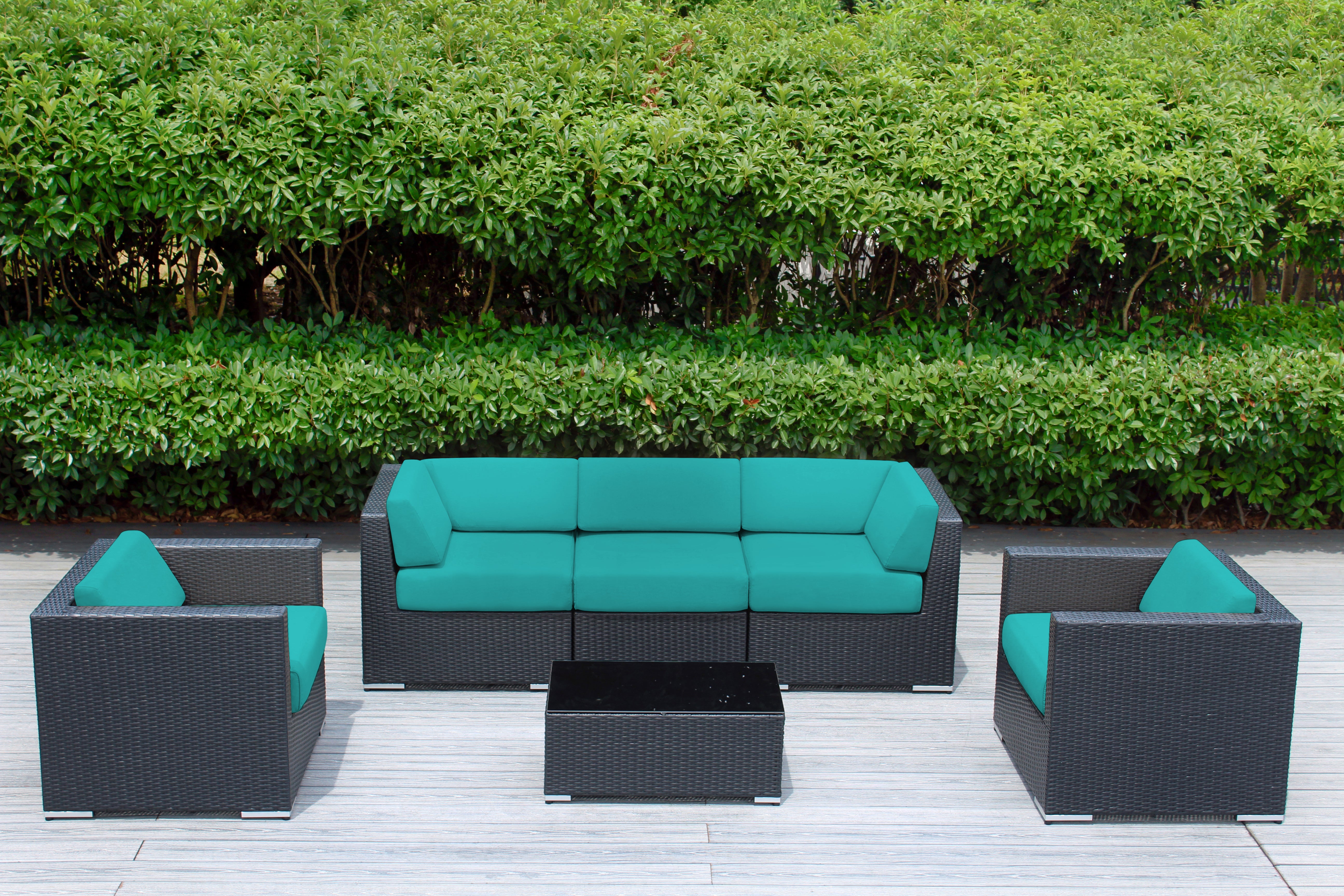 Fully Assembled Rainshield Patio Furniture - Ohana 6 Piece Sectional with 6-inch Cushions
