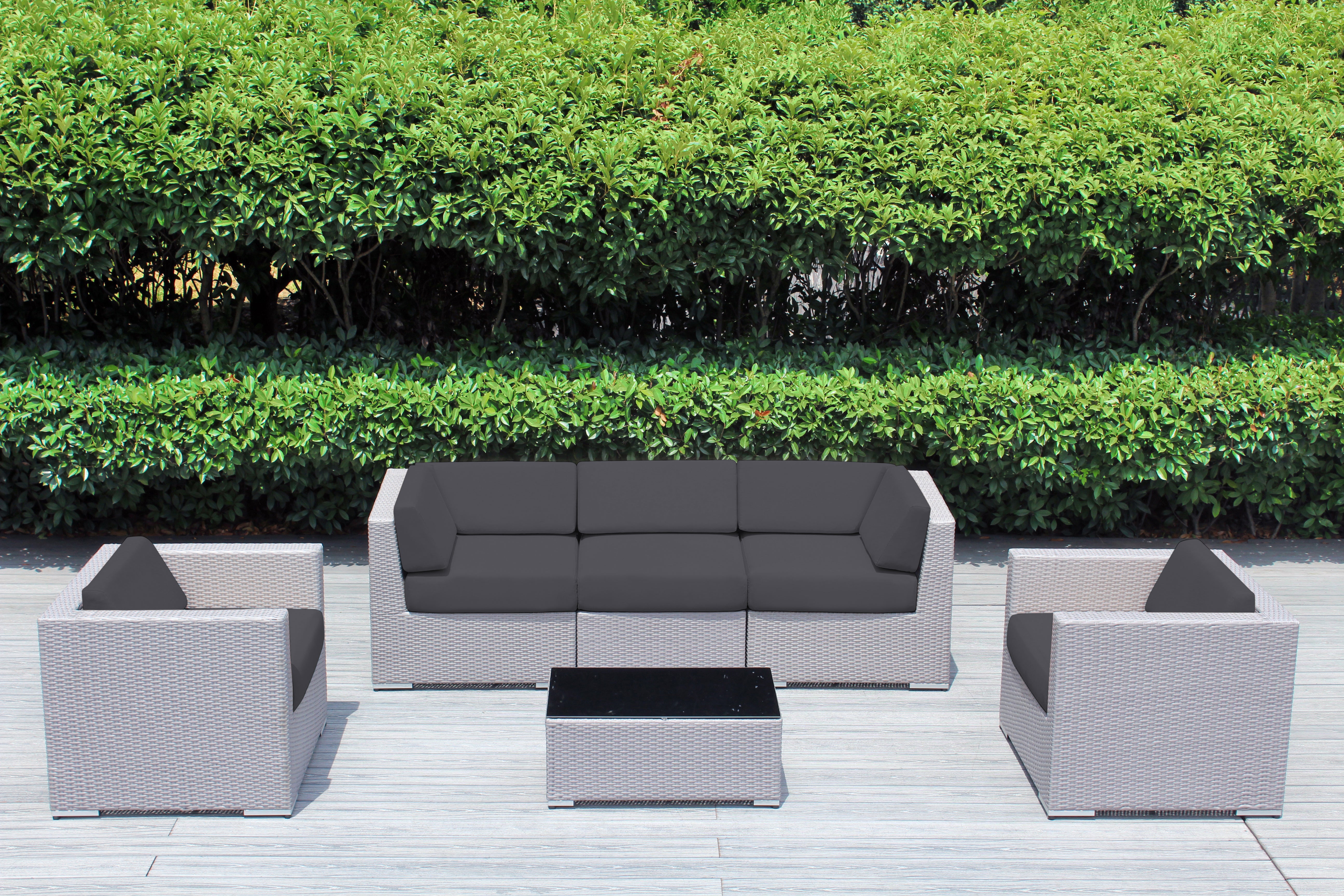 Fully Assembled Rainshield Patio Furniture - Ohana 6 Piece Sectional with 6-inch Cushions