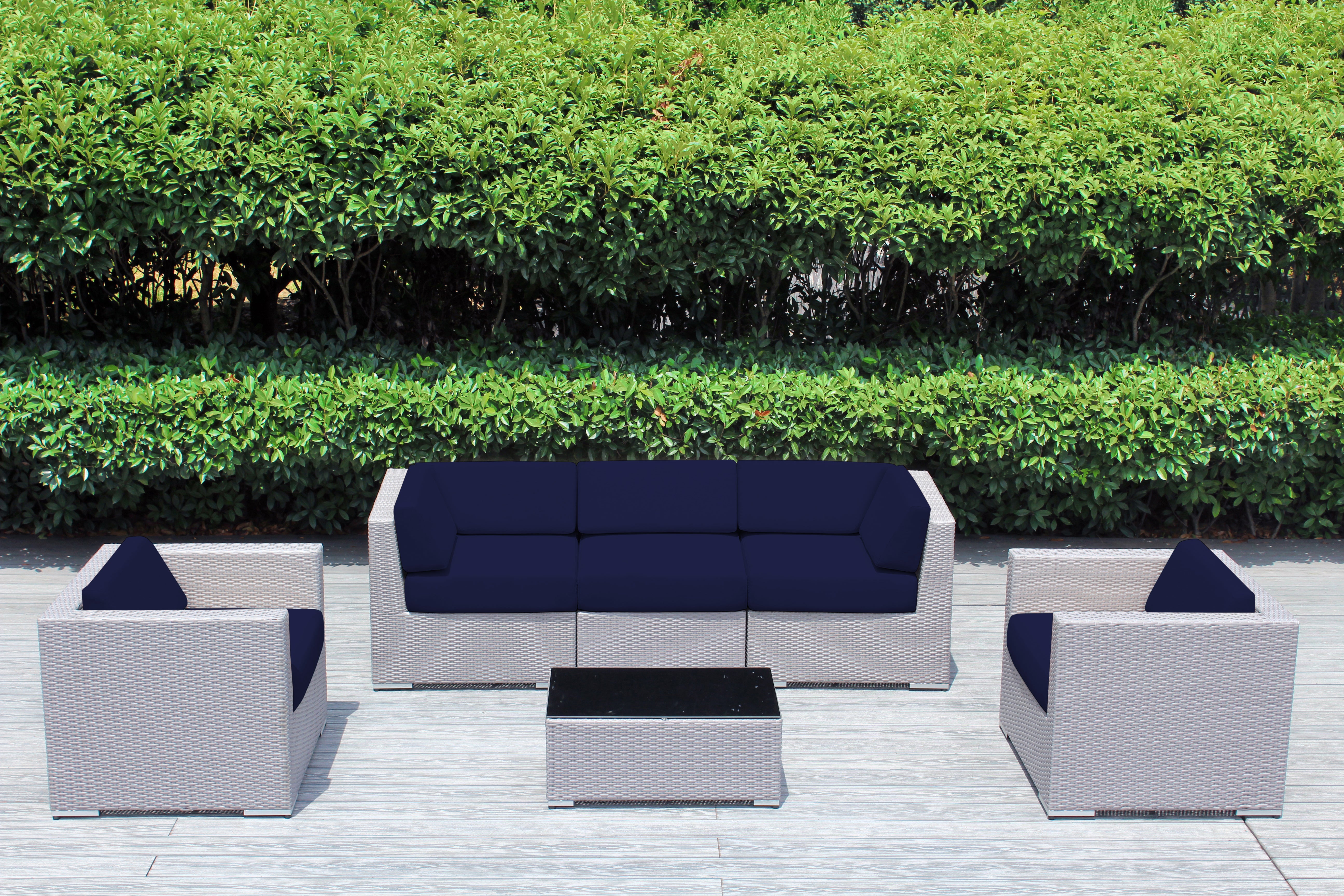 Fully Assembled Rainshield Patio Furniture - Ohana 6 Piece Sectional with 6-inch Cushions