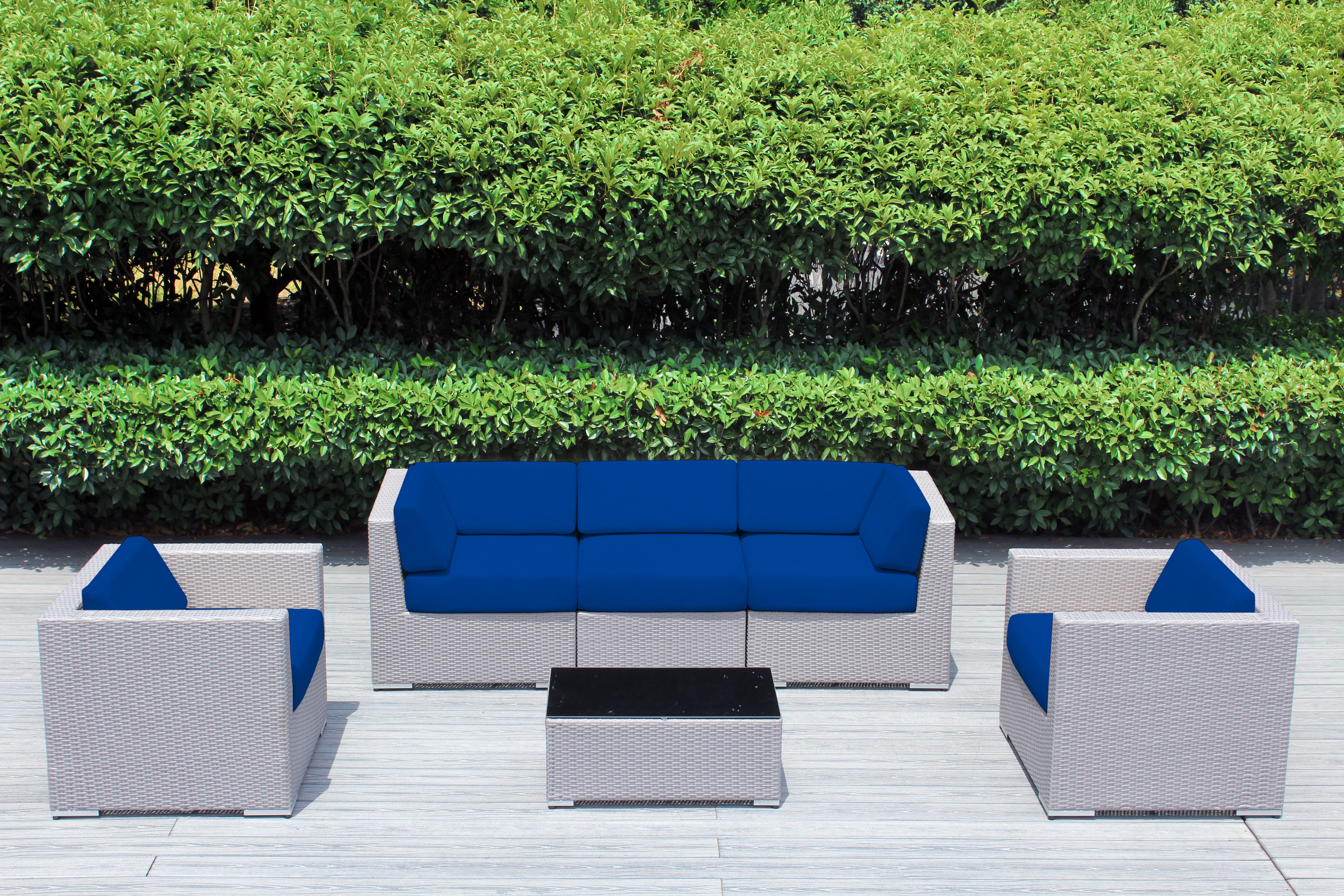 Fully Assembled Rainshield Patio Furniture - Ohana 6 Piece Sectional with 6-inch Cushions