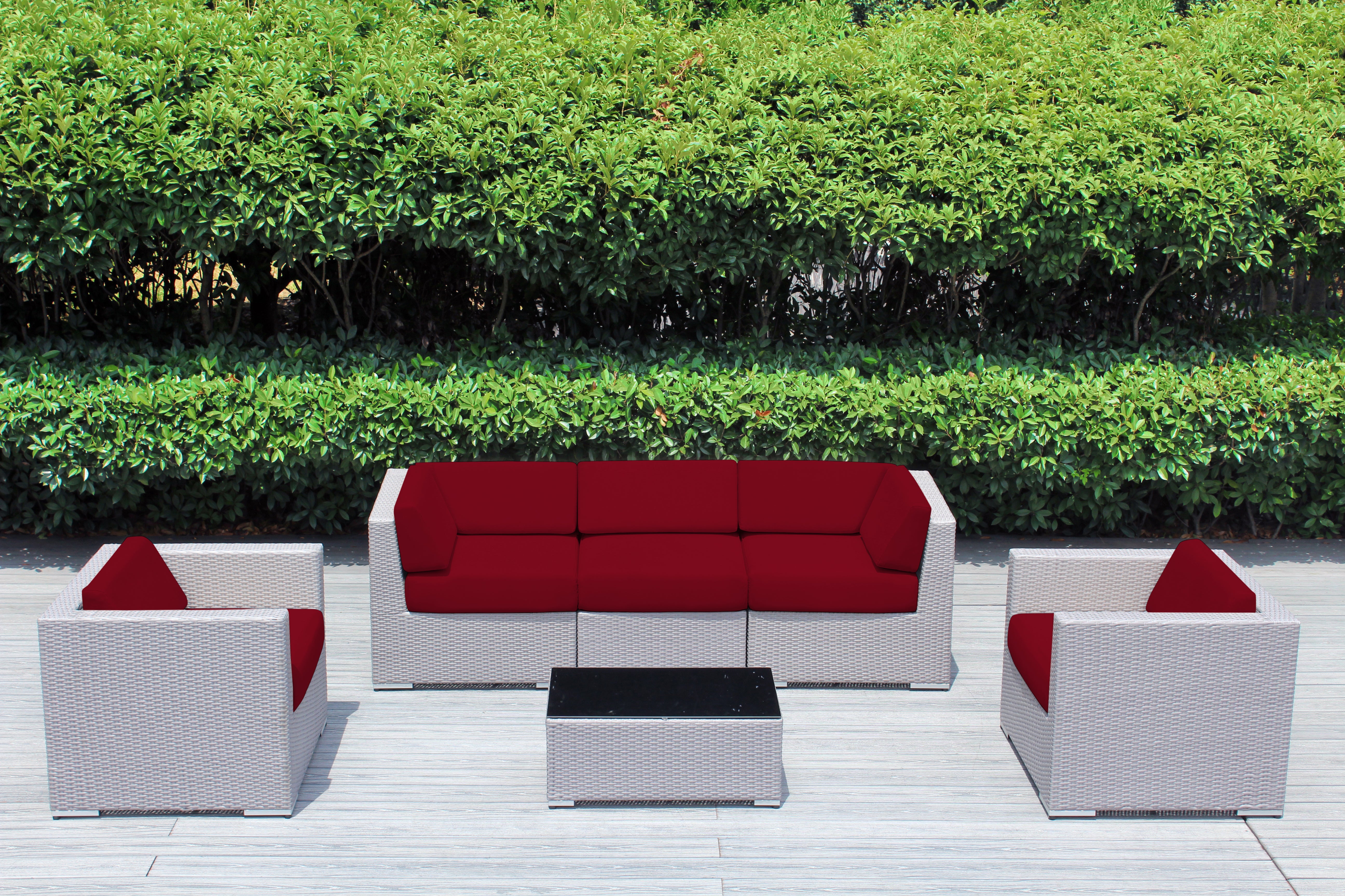 Fully Assembled Rainshield Patio Furniture - Ohana 6 Piece Sectional with 6-inch Cushions