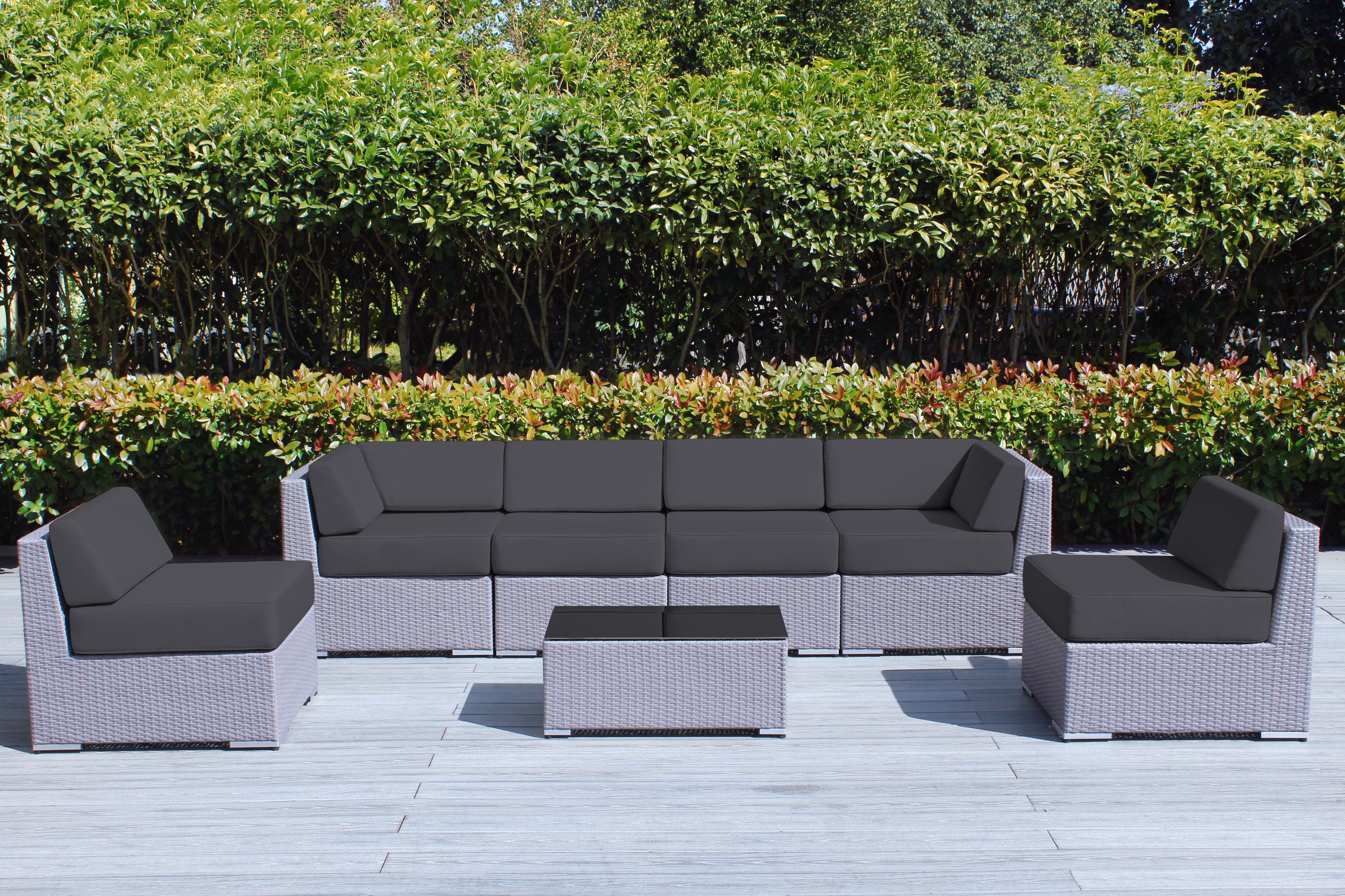 SALE ENDS SOON! Fully Assembled Rainshield Patio Furniture - Ohana 7 Piece Sectional with 6-inch Water Protected Cushions - Price starts at $1,199