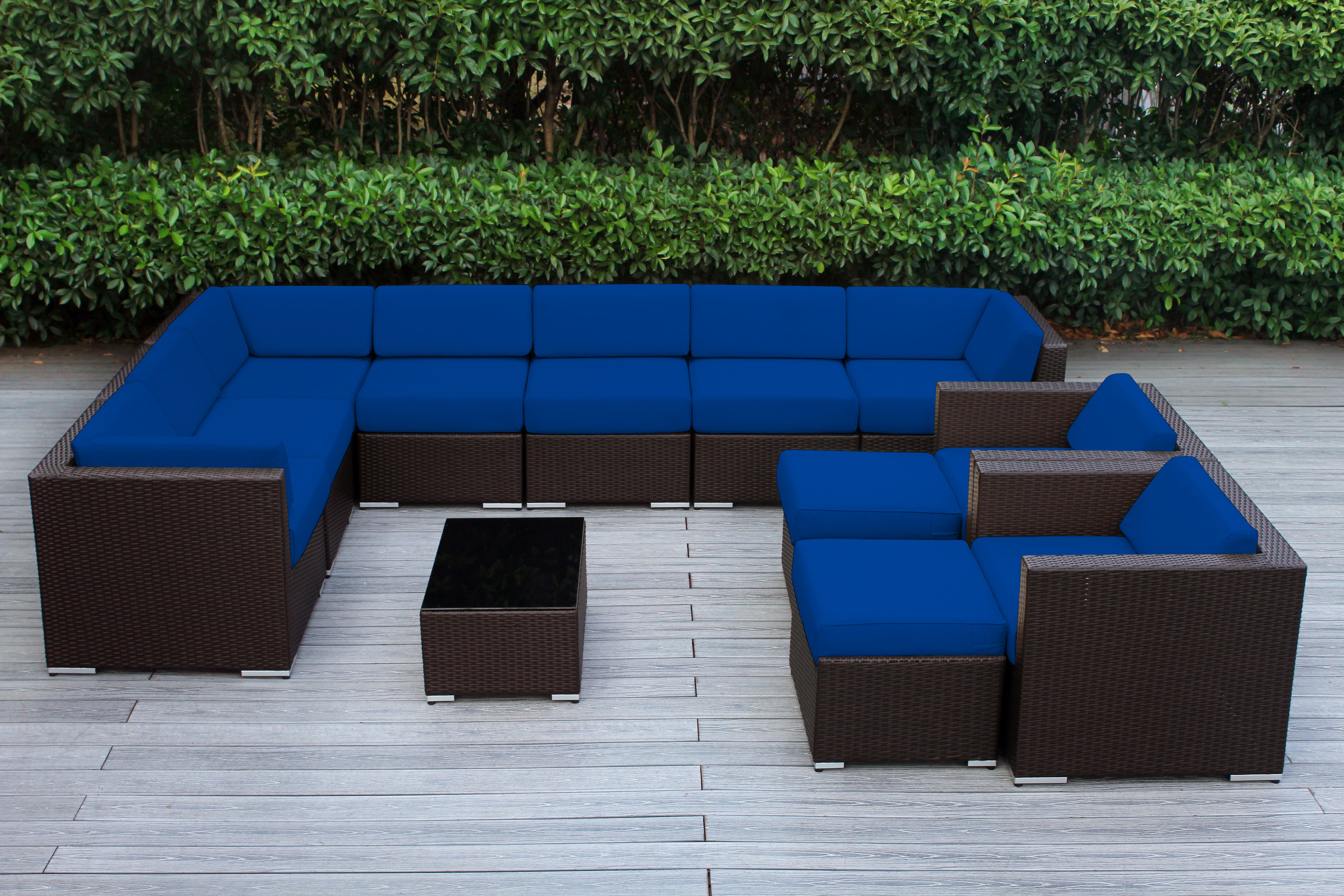 Rainshield Patio Furniture - Ohana 12 Piece Outdoor Seating Set with 6-inch Cushions in Sunbrella
