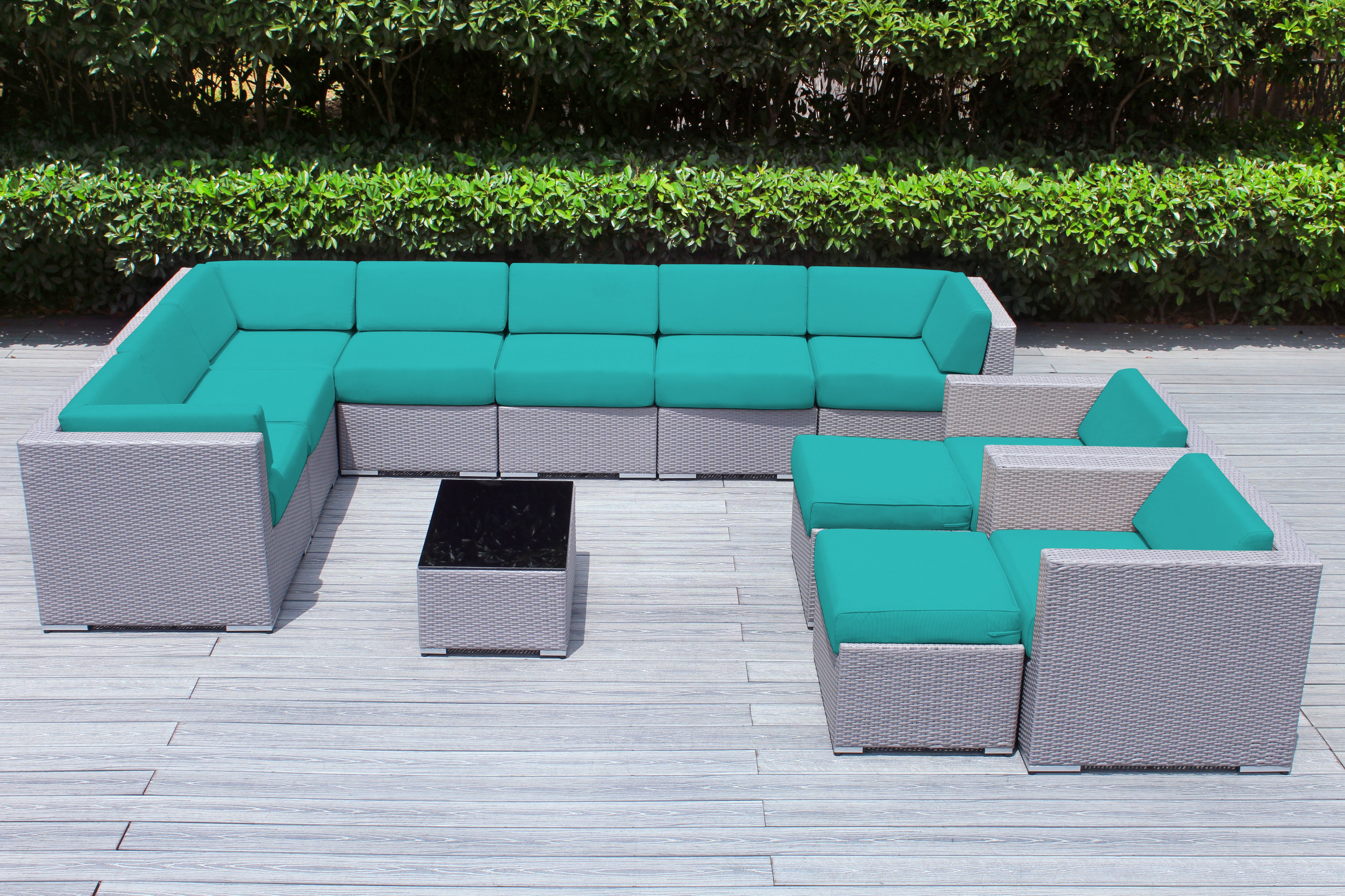 Rainshield Patio Furniture - Ohana 12 Piece Outdoor Seating Set with 6-inch Cushions in Sunbrella