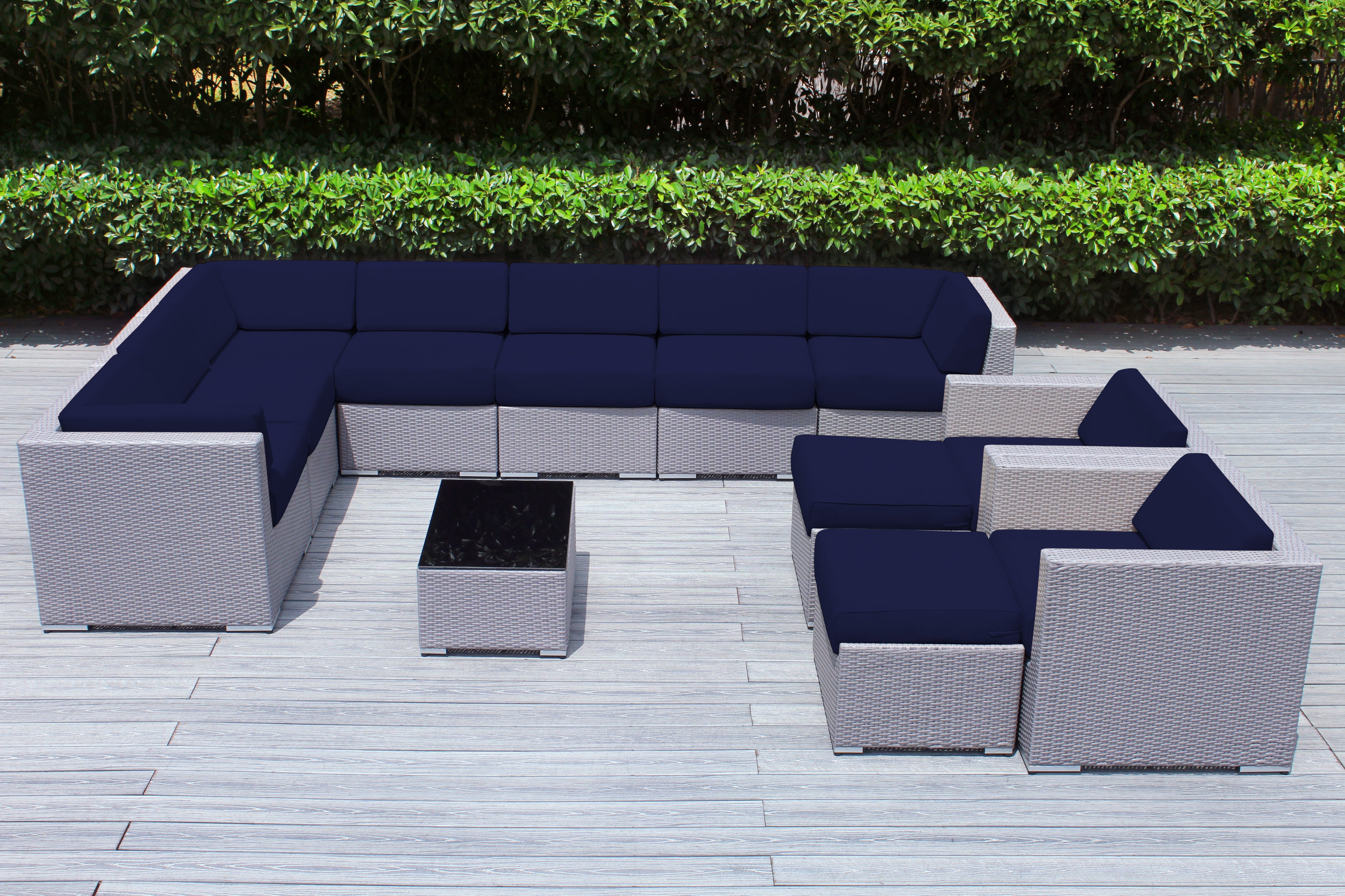 Rainshield Patio Furniture - Ohana 12 Piece Outdoor Seating Set with 6-inch Cushions in Sunbrella