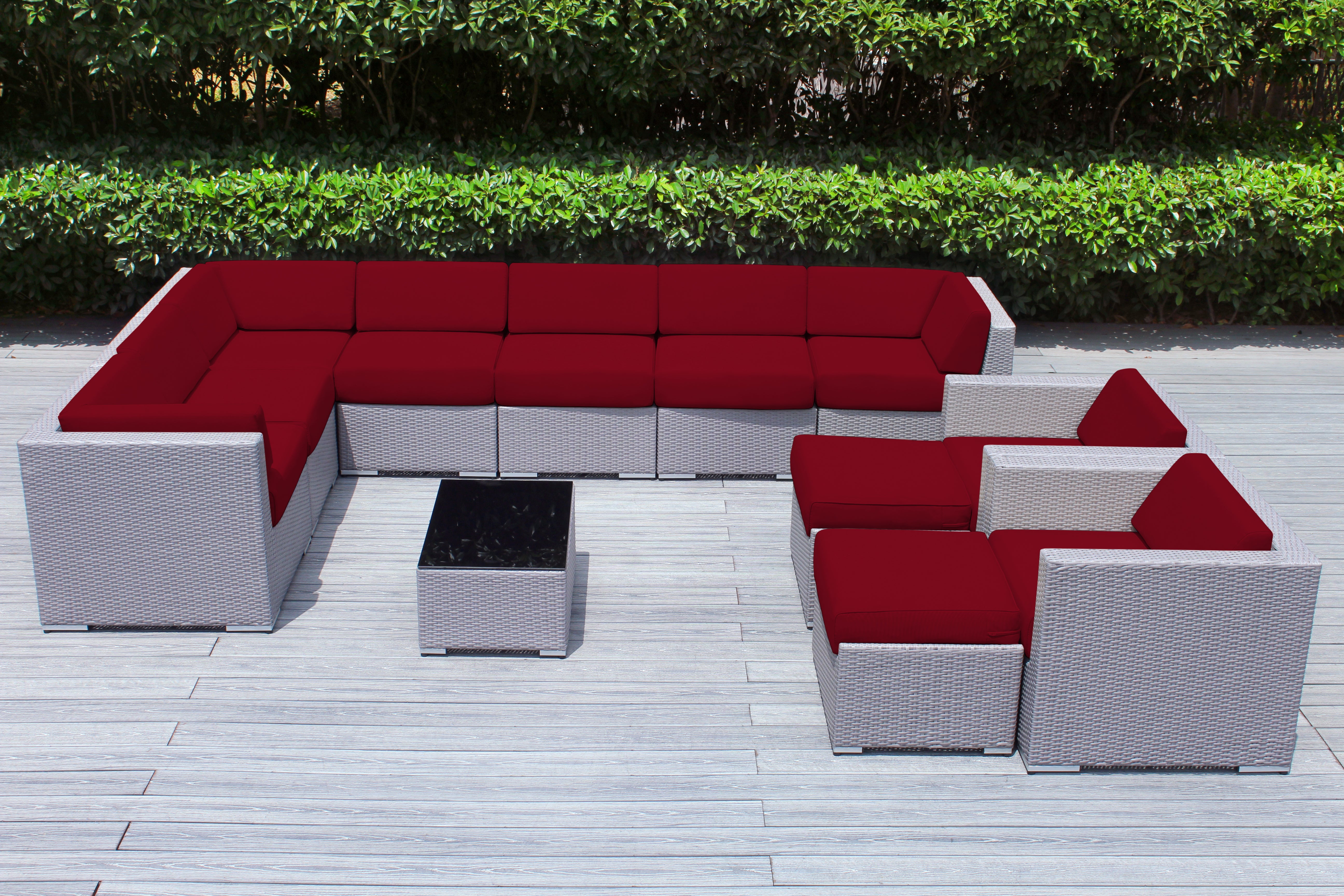Rainshield Patio Furniture - Ohana 12 Piece Outdoor Seating Set with 6-inch Cushions in Sunbrella