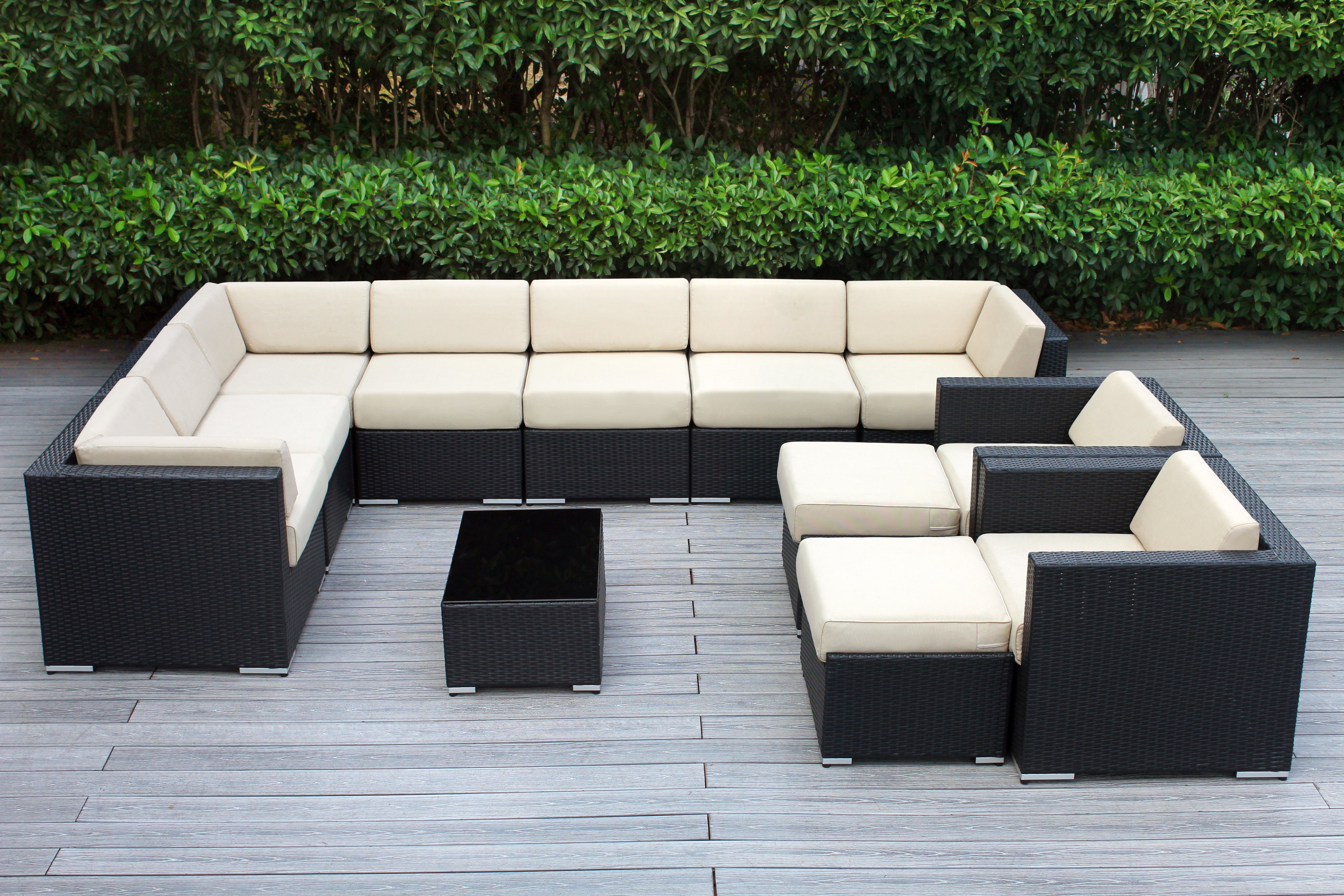 Rainshield Patio Furniture - Ohana 12 Piece Outdoor Seating Set with 6-inch Cushions in Sunbrella