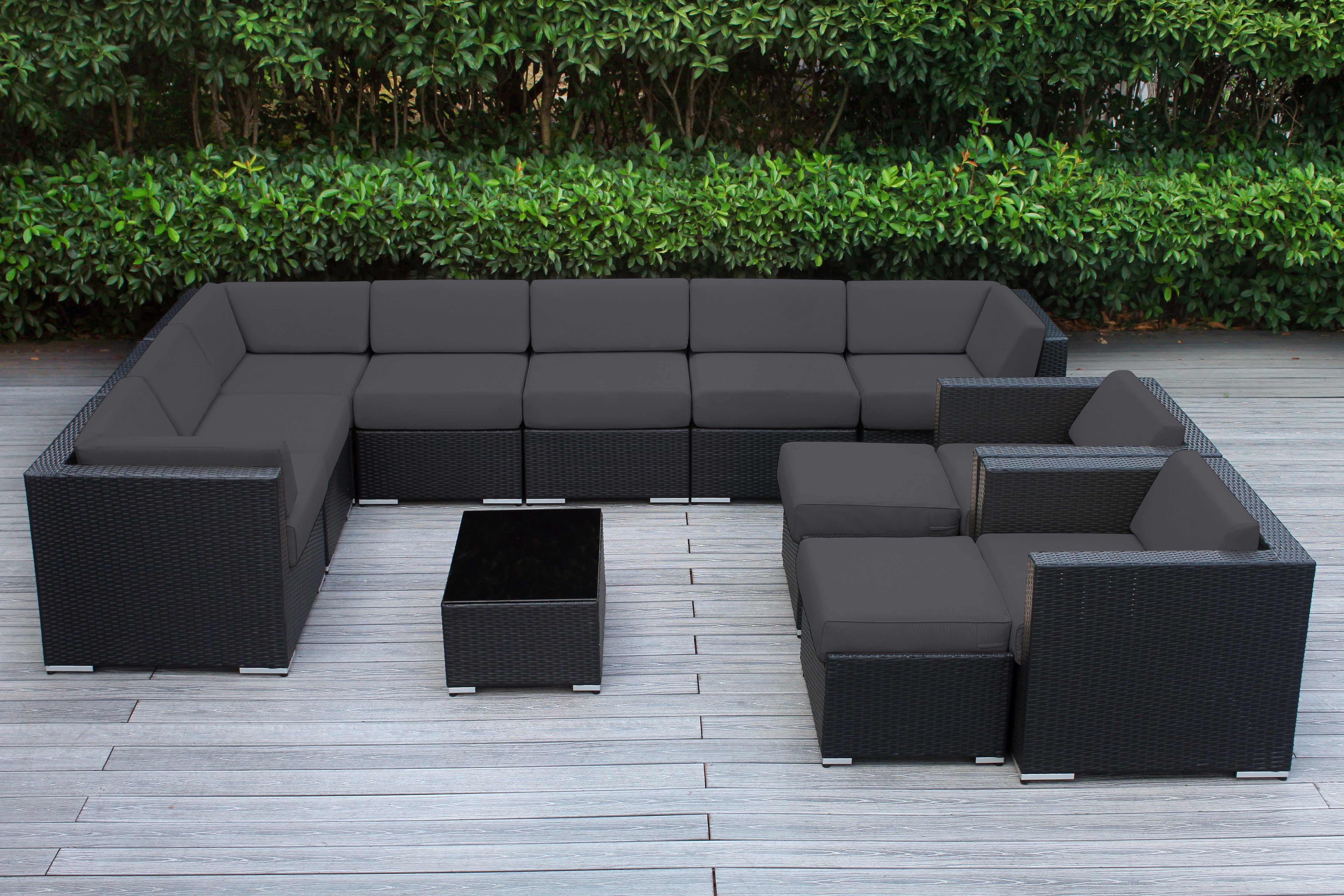 Rainshield Patio Furniture - Ohana 12 Piece Outdoor Seating Set with 6-inch Cushions in Sunbrella