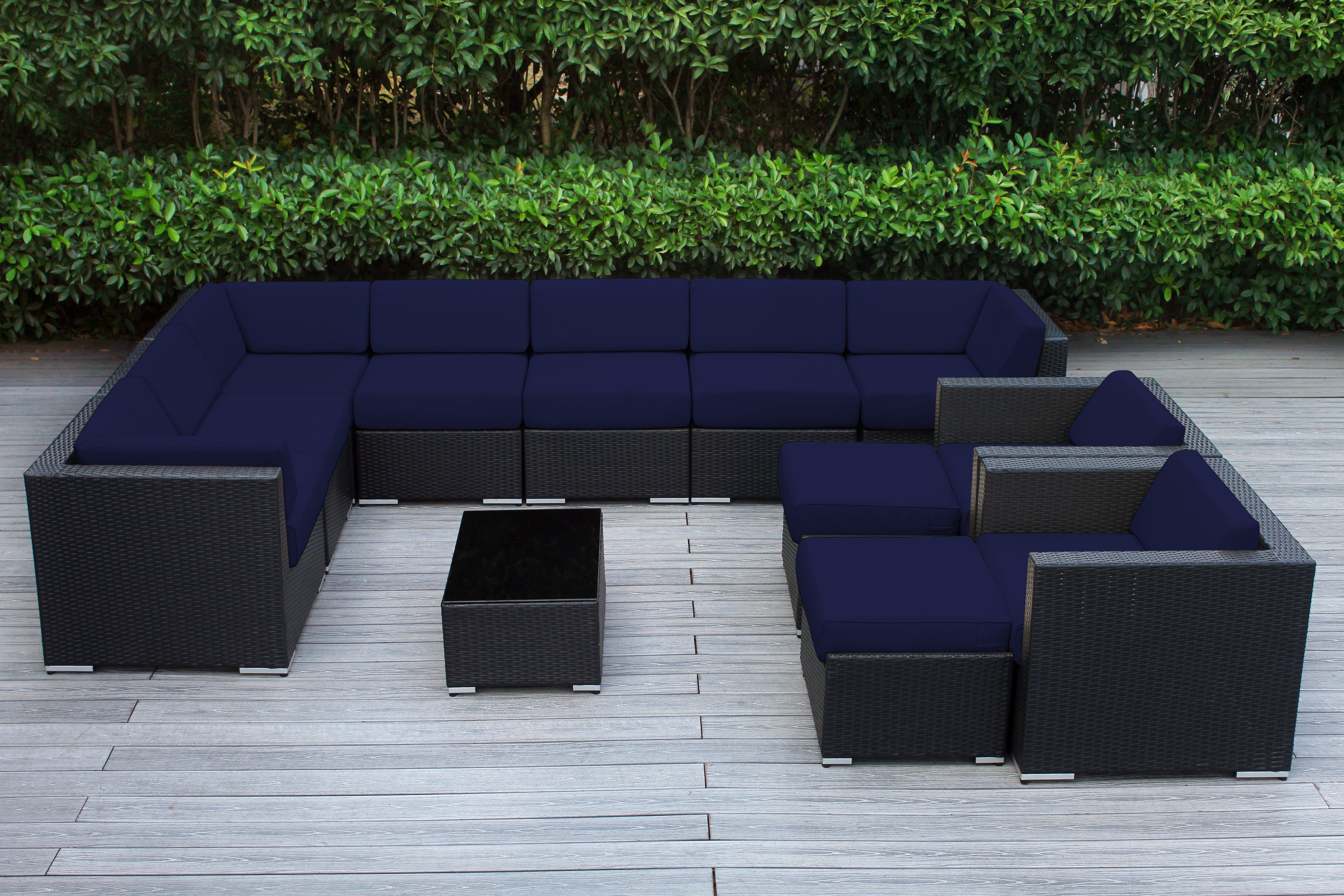 Rainshield Patio Furniture - Ohana 12 Piece Outdoor Seating Set with 6-inch Cushions in Sunbrella