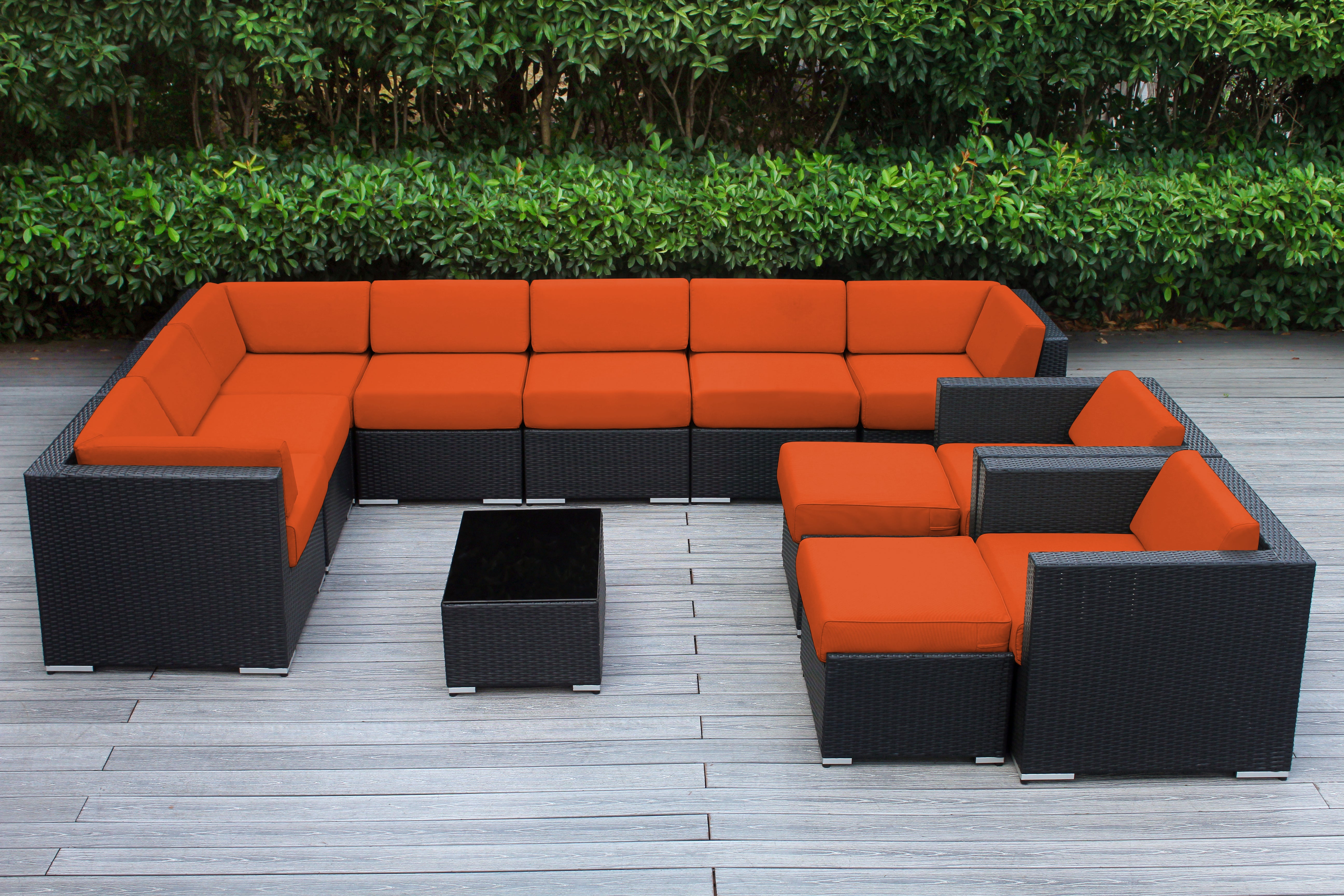 Rainshield Patio Furniture - Ohana 12 Piece Outdoor Seating Set with 6-inch Cushions in Sunbrella