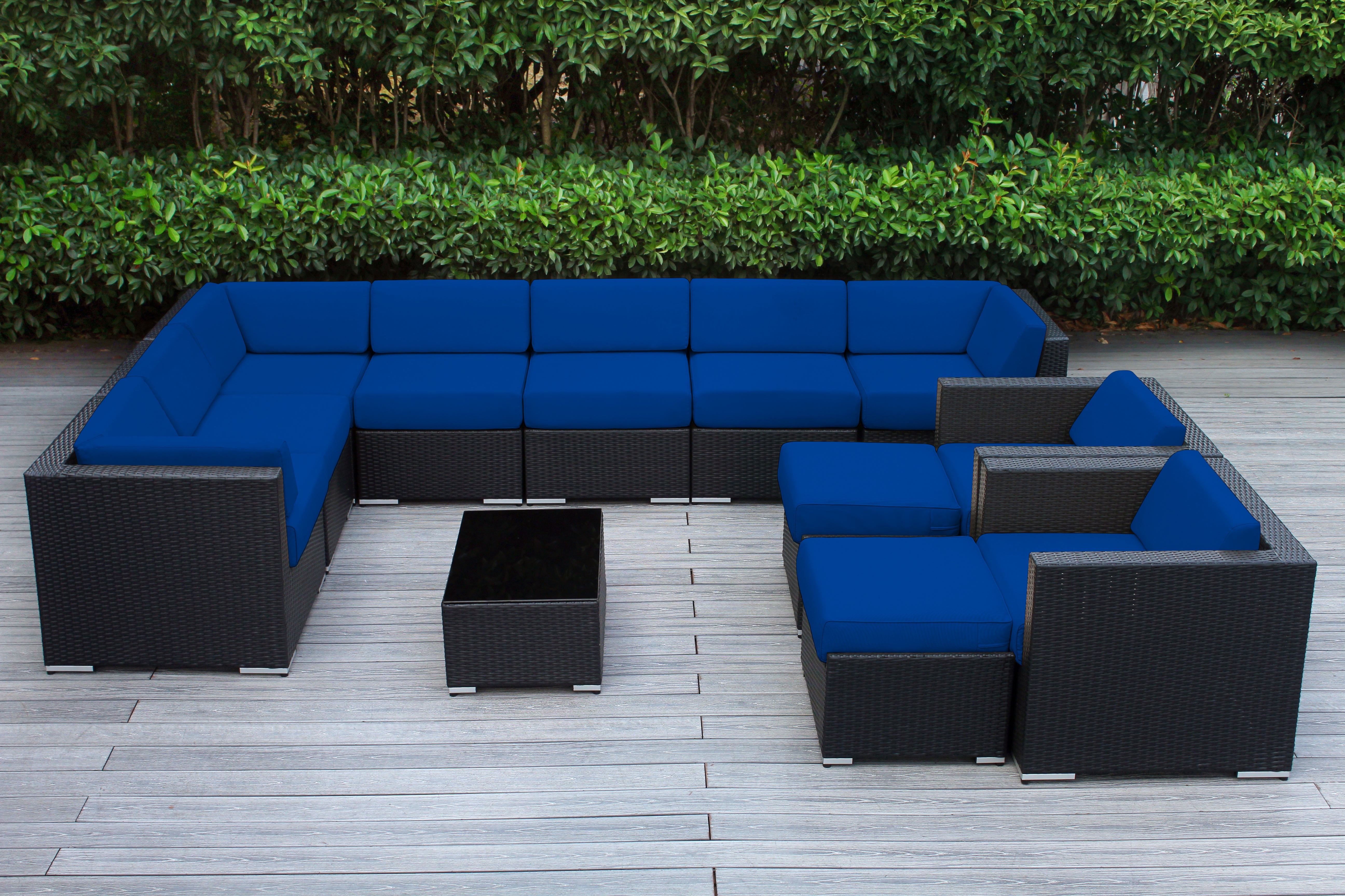 Rainshield Patio Furniture - Ohana 12 Piece Outdoor Seating Set with 6-inch Cushions in Sunbrella
