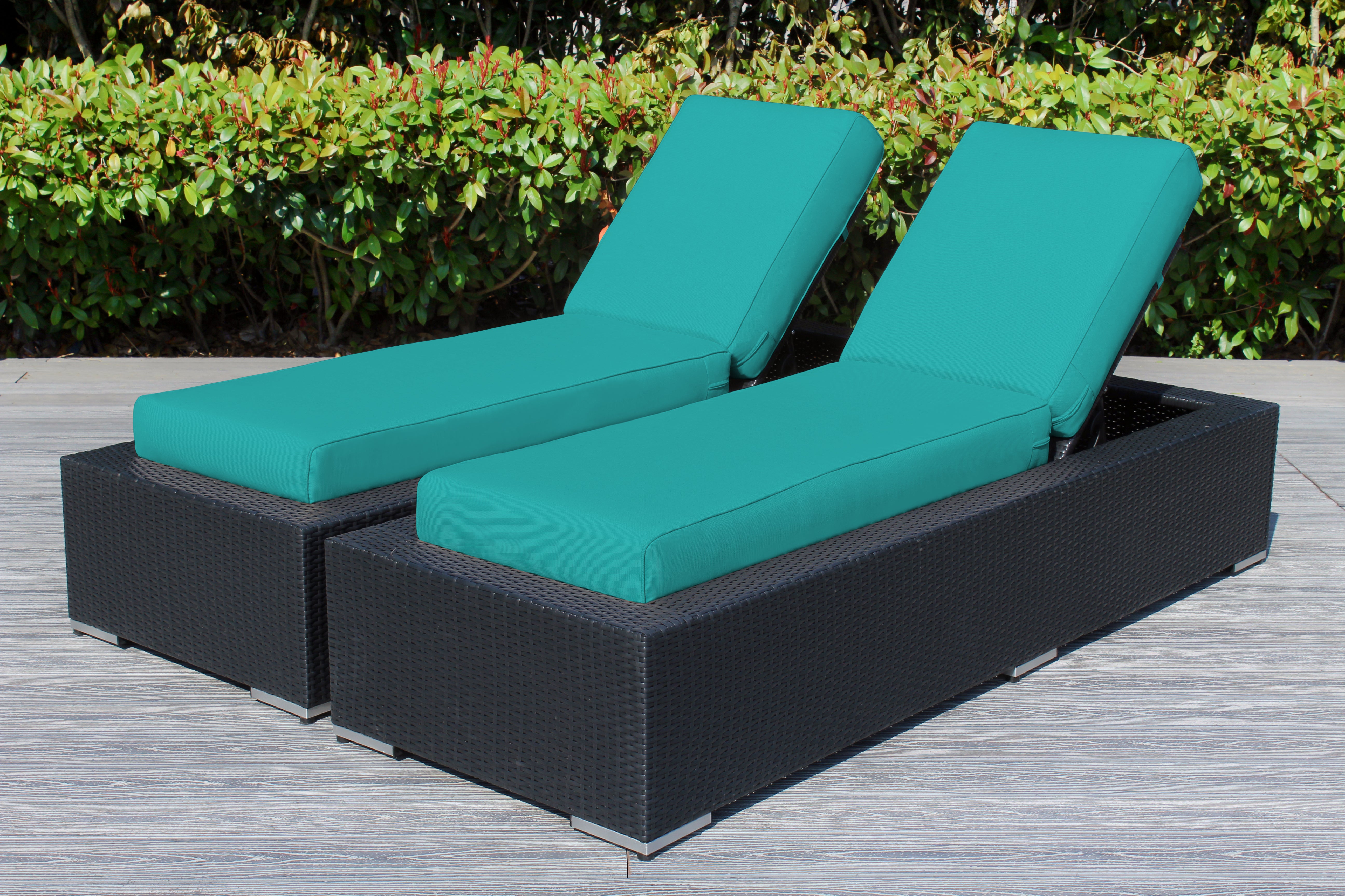 Fully Assembled Rainshield Patio Furniture - Ohana 2 Piece Chaise Lounge Set