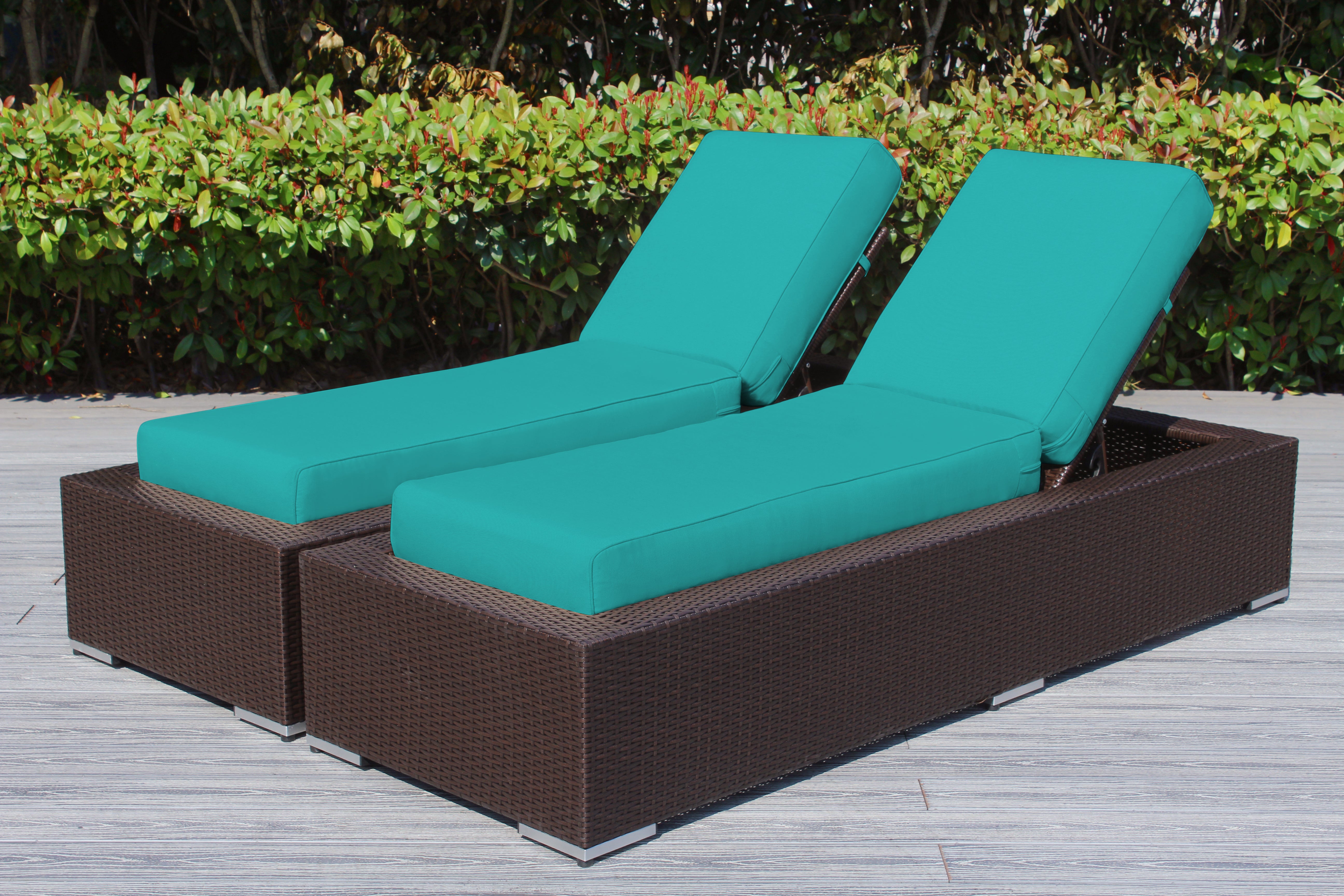 Fully Assembled Rainshield Patio Furniture - Ohana 2 Piece Chaise Lounge Set