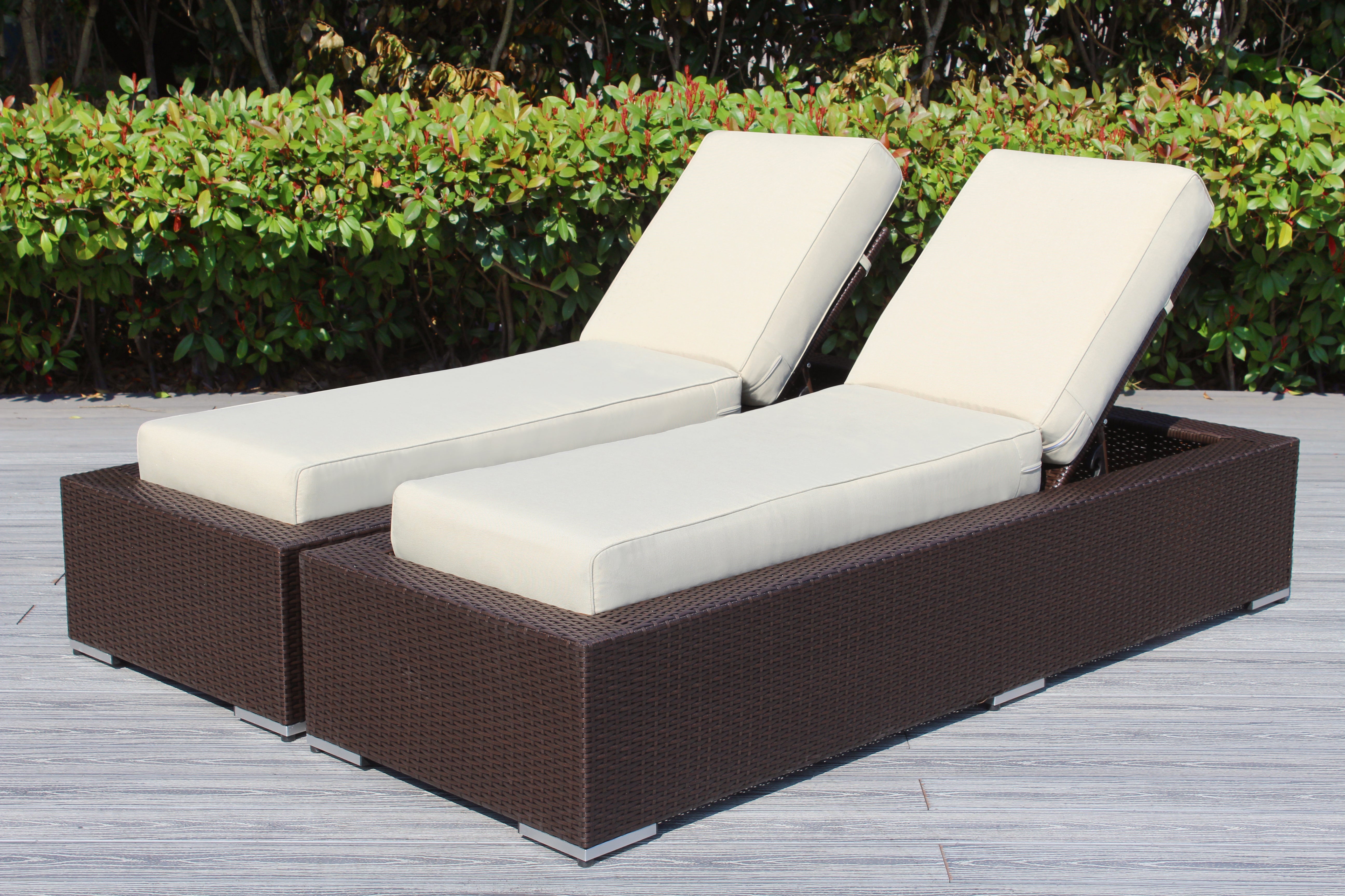 Fully Assembled Rainshield Patio Furniture - Ohana 2 Piece Chaise Lounge Set