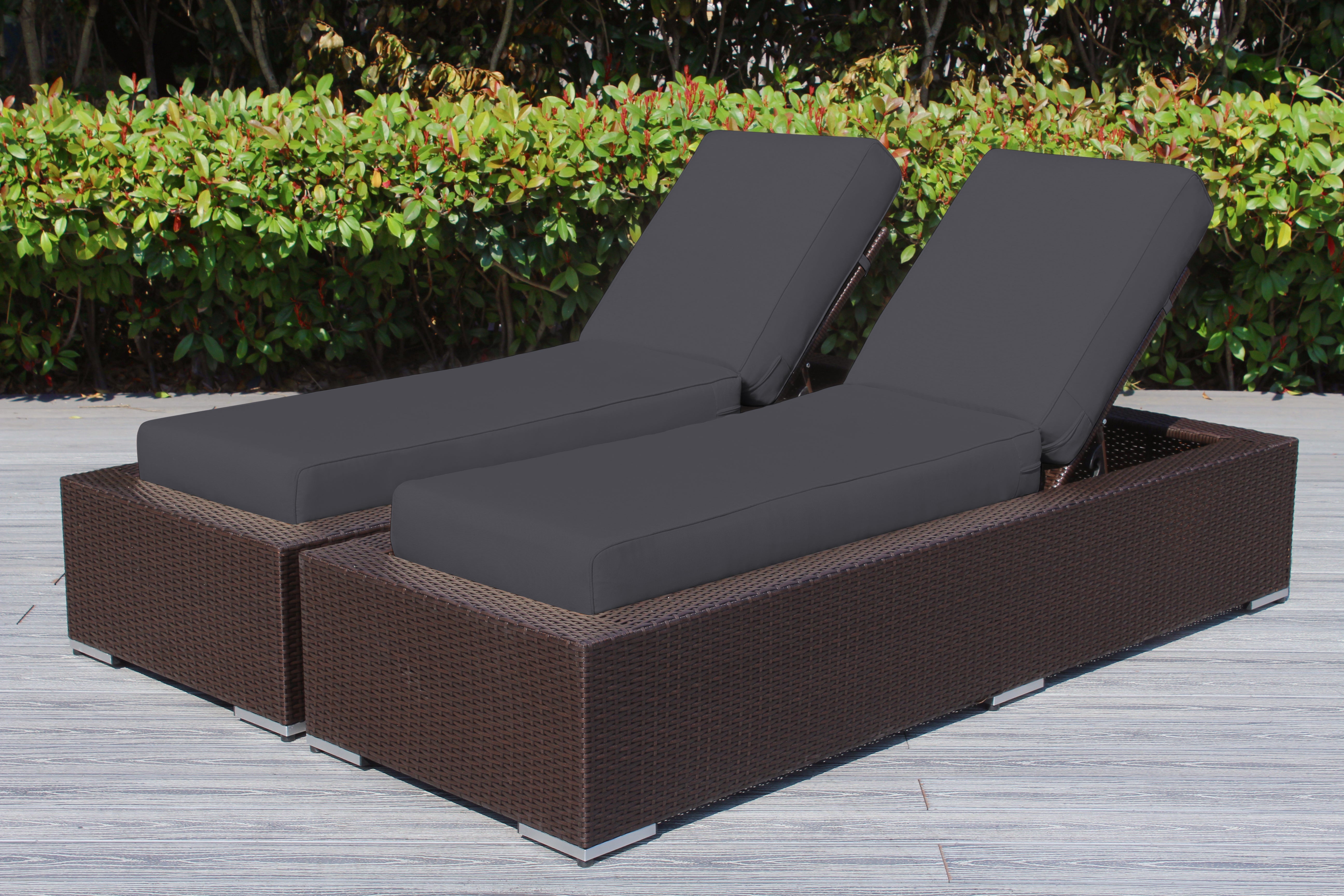 Fully Assembled Rainshield Patio Furniture - Ohana 2 Piece Chaise Lounge Set