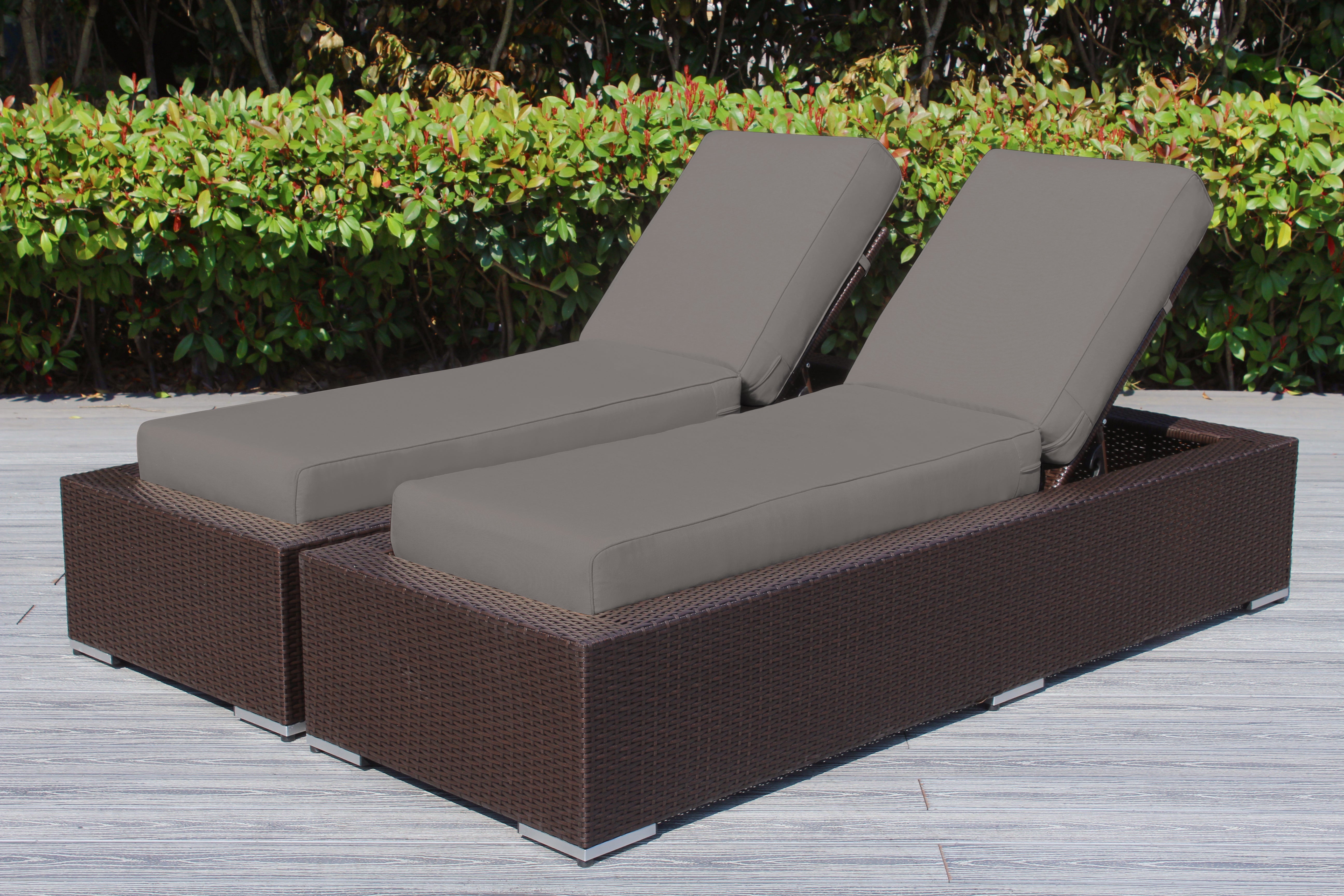 Fully Assembled Rainshield Patio Furniture - Ohana 2 Piece Chaise Lounge Set