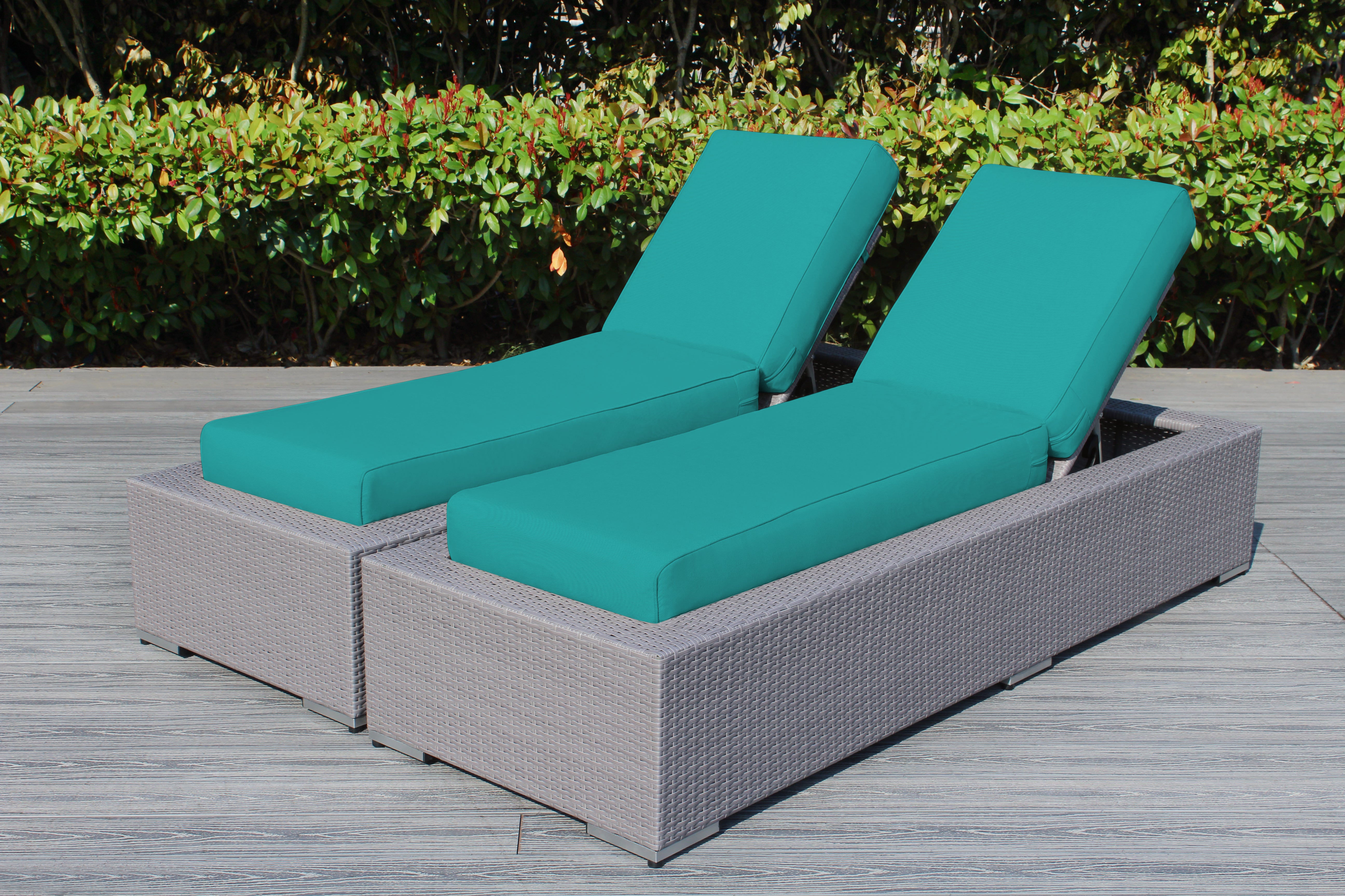 Fully Assembled Rainshield Patio Furniture - Ohana 2 Piece Chaise Lounge Set