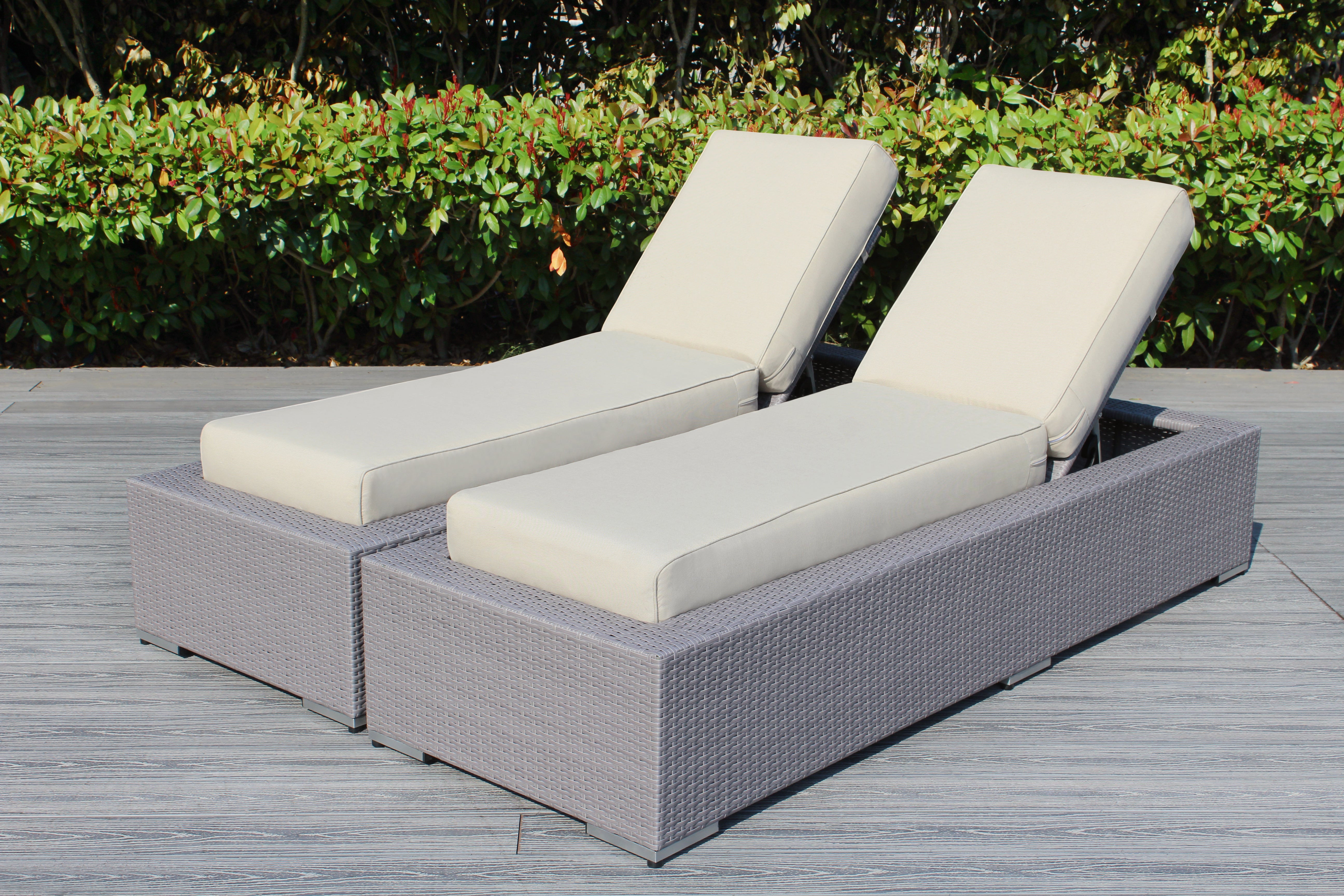 Fully Assembled Rainshield Patio Furniture - Ohana 2 Piece Chaise Lounge Set