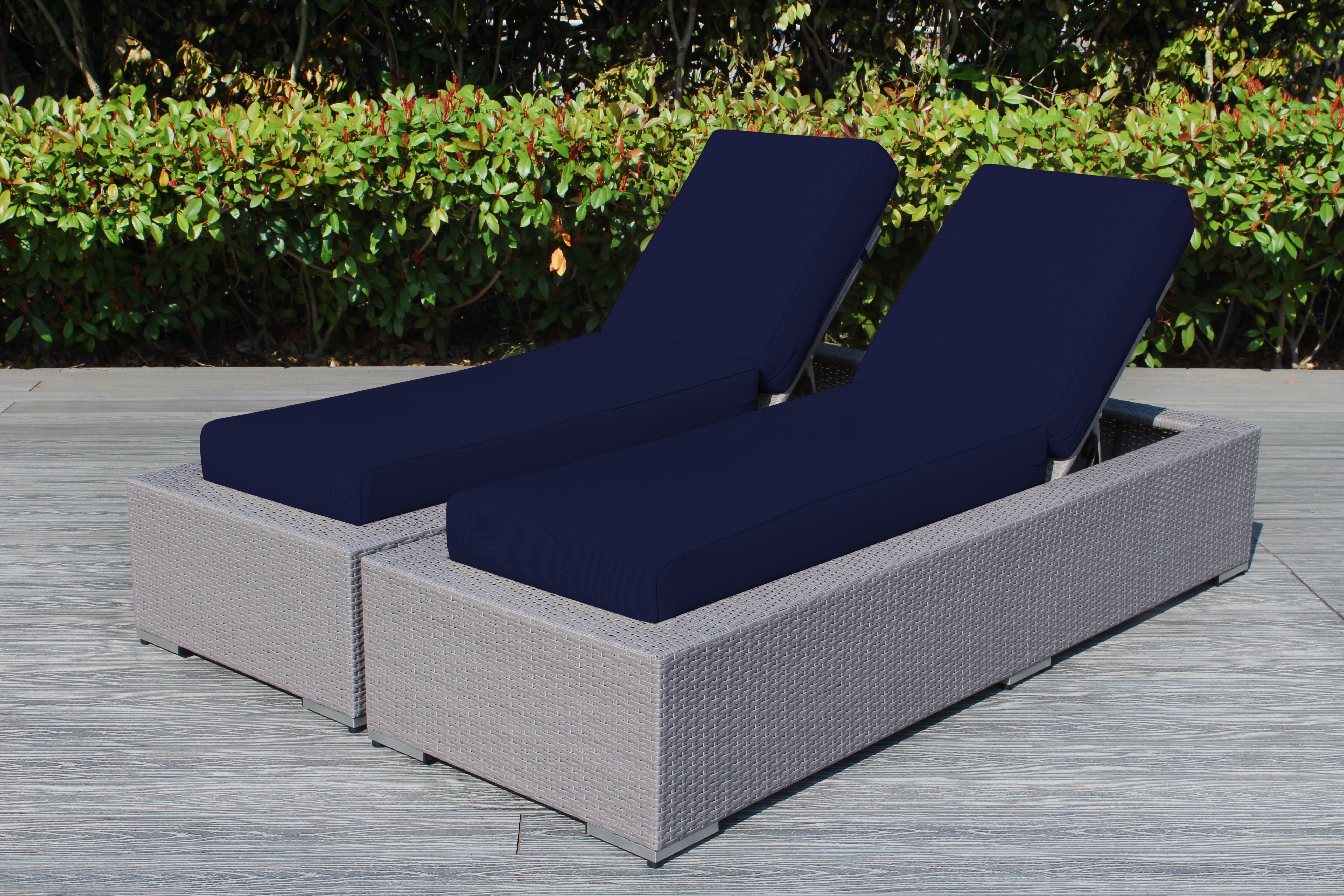 Fully Assembled Rainshield Patio Furniture - Ohana 2 Piece Chaise Lounge Set