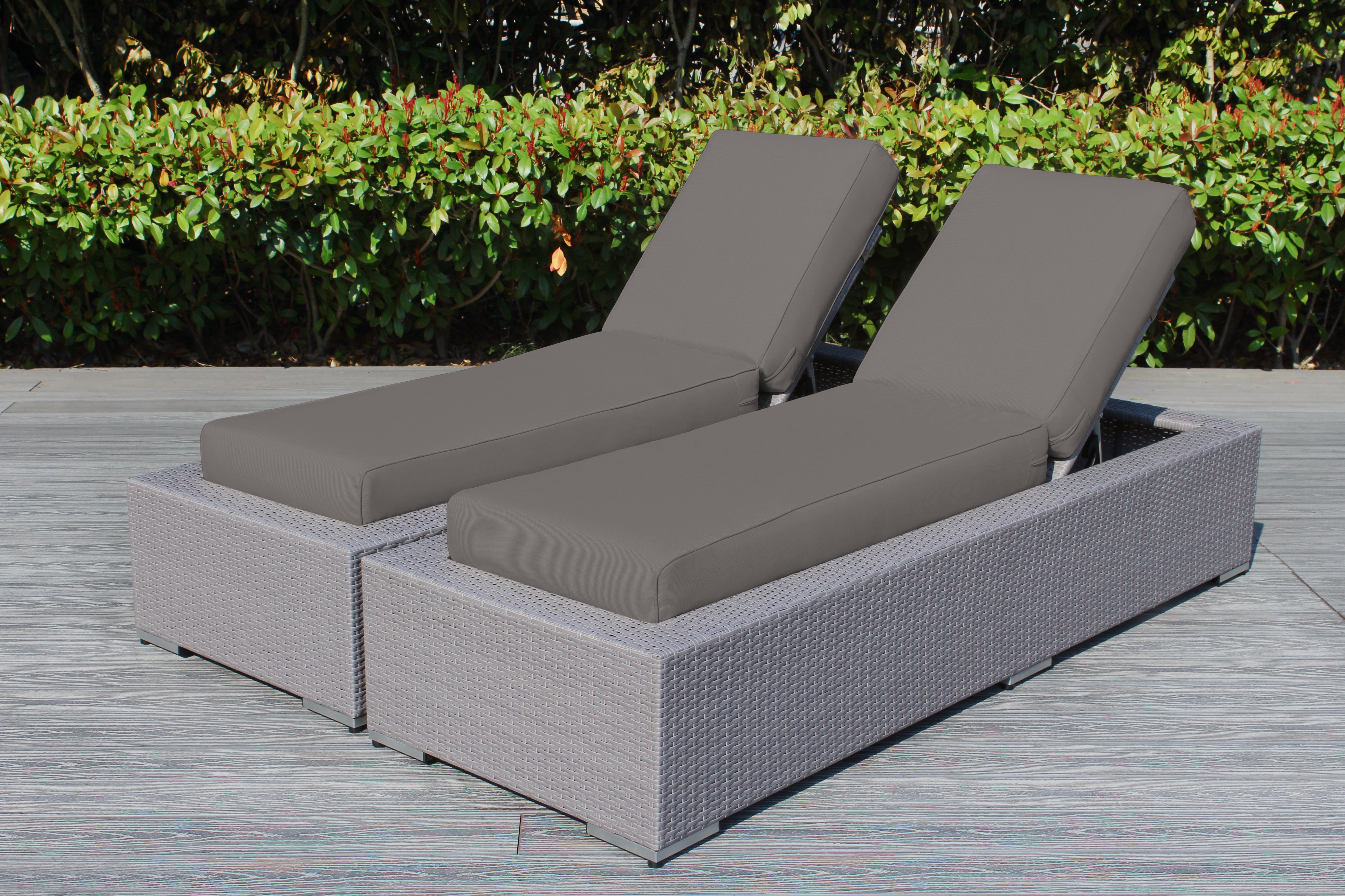 Fully Assembled Rainshield Patio Furniture - Ohana 2 Piece Chaise Lounge Set