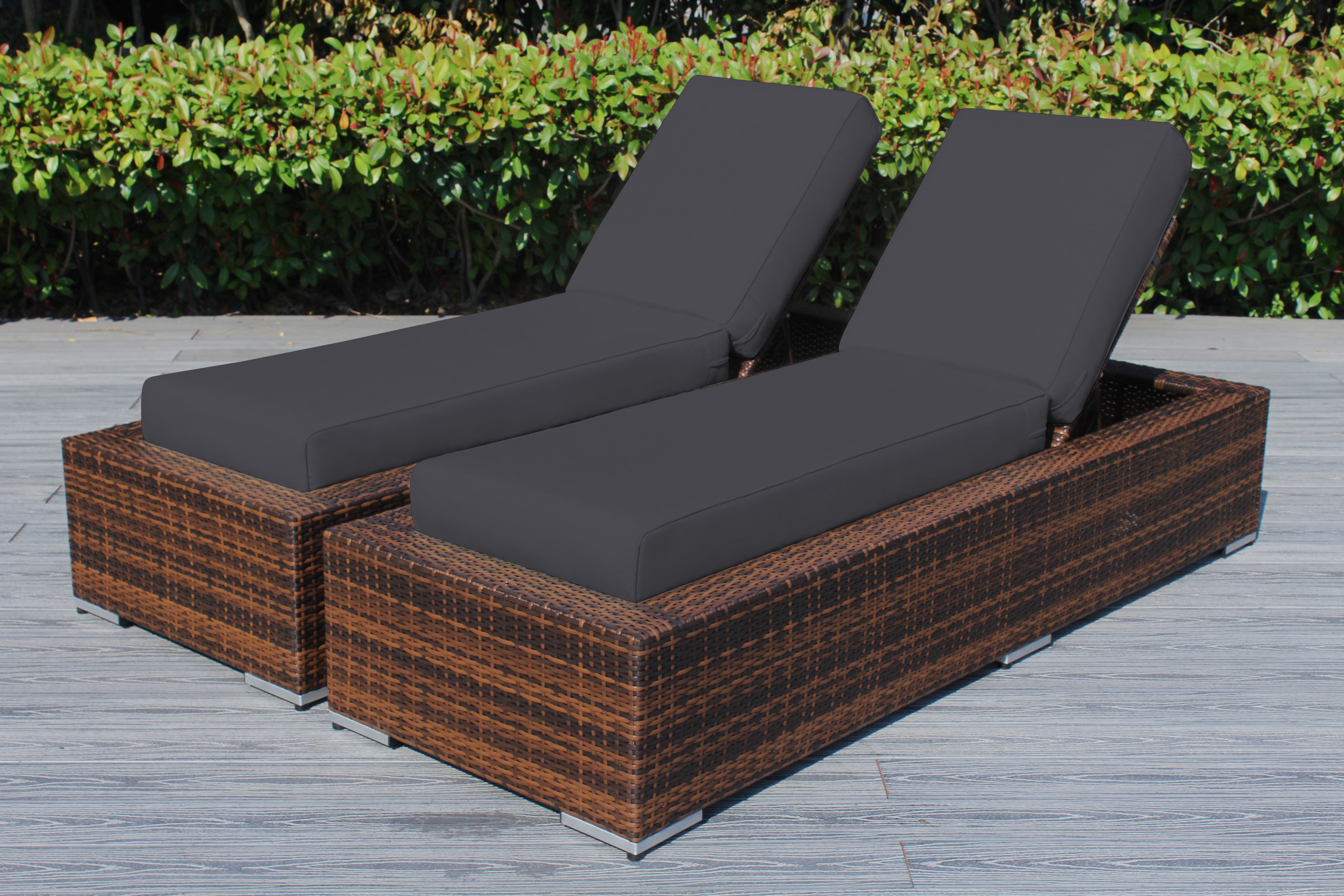 Fully Assembled Rainshield Patio Furniture - Ohana 2 Piece Chaise Lounge Set