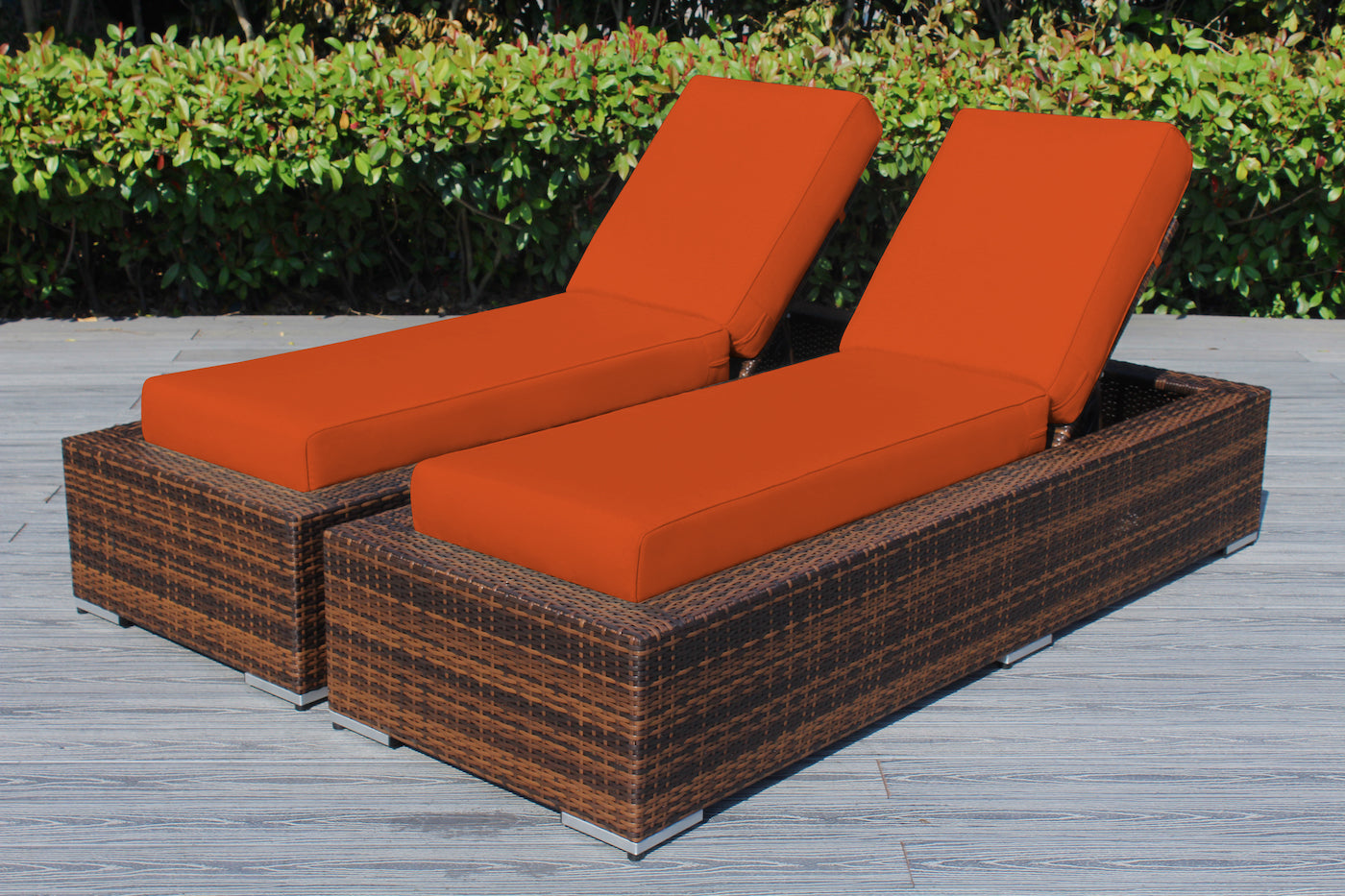 Fully Assembled Rainshield Patio Furniture - Ohana 2 Piece Chaise Lounge Set