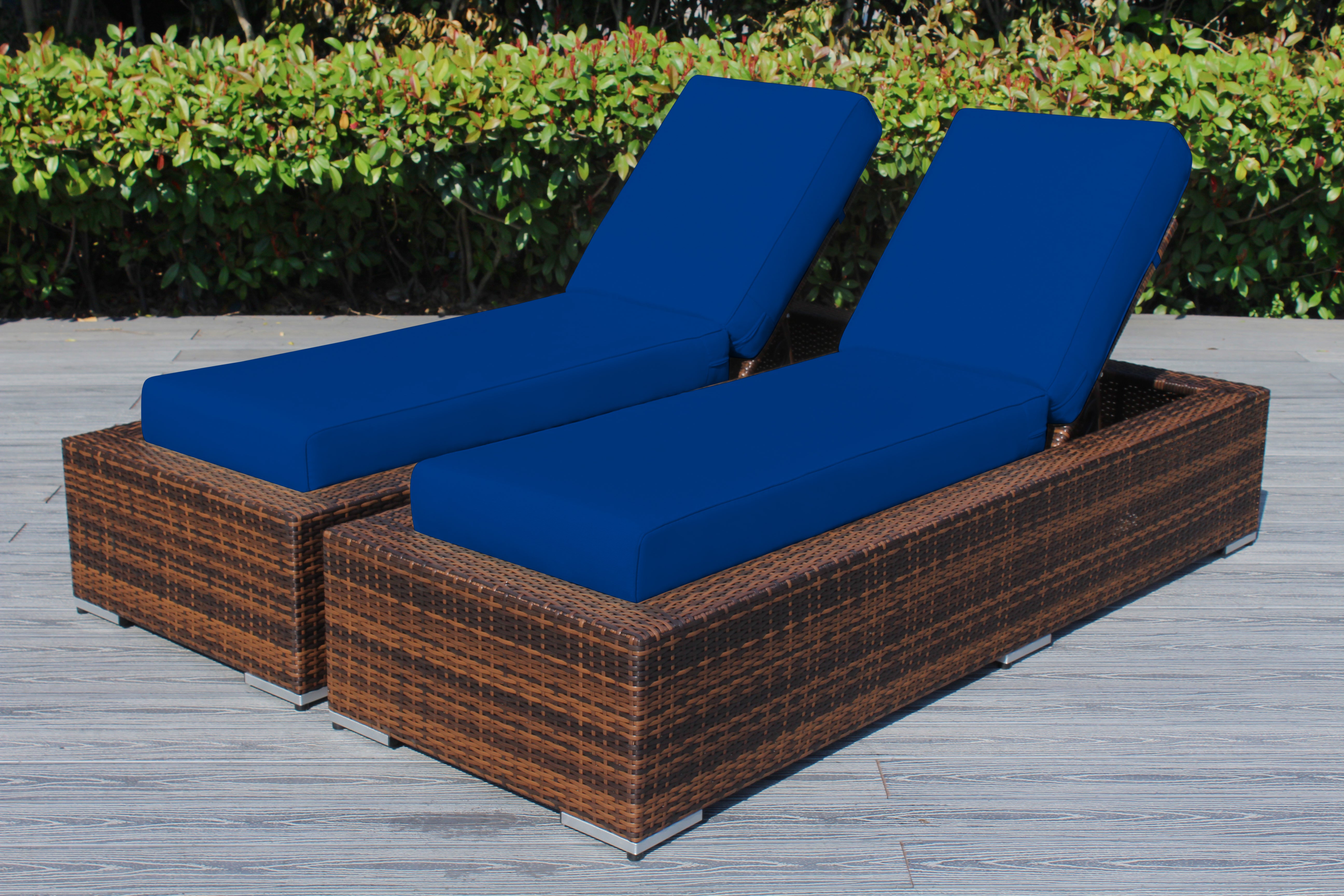 Fully Assembled Rainshield Patio Furniture - Ohana 2 Piece Chaise Lounge Set