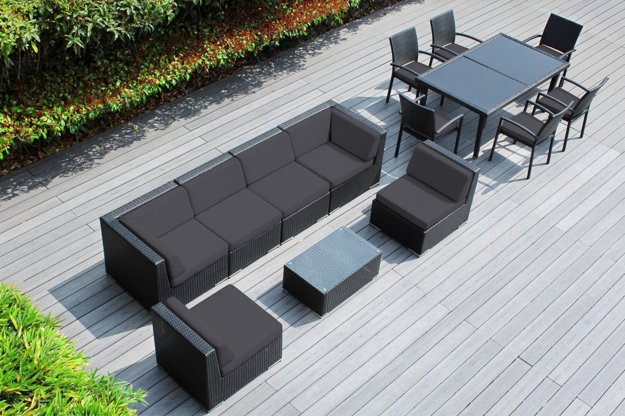 Rainshield Patio Furniture - 14 Piece Combination Set with Seating and Dining
