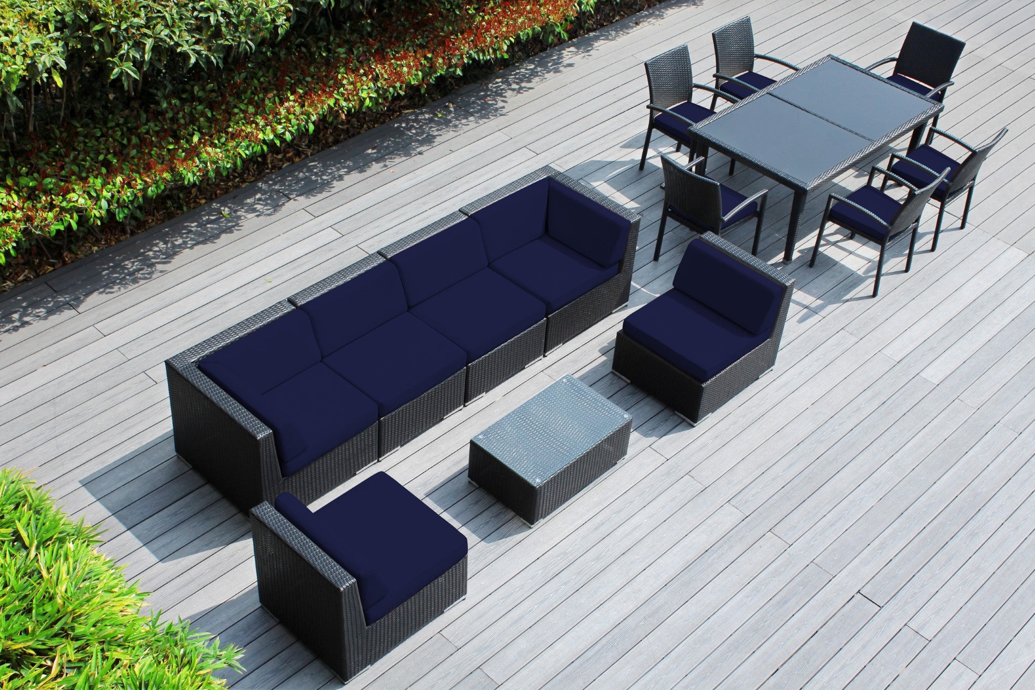Rainshield Patio Furniture - 14 Piece Combination Set with Seating and Dining