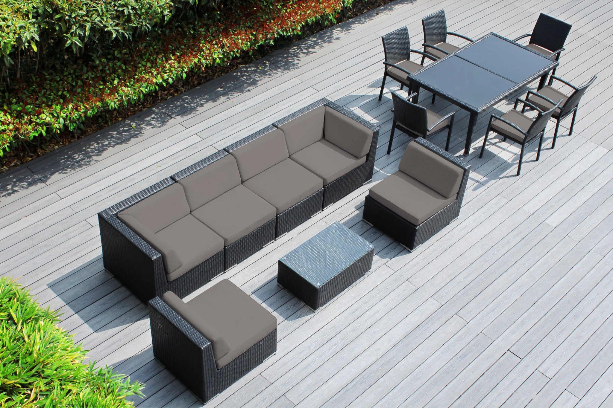 Rainshield Patio Furniture - 14 Piece Combination Set with Seating and Dining