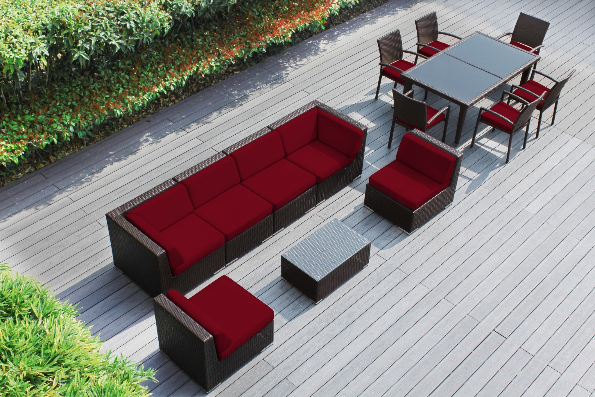 Rainshield Patio Furniture - 14 Piece Combination Set with Seating and Dining