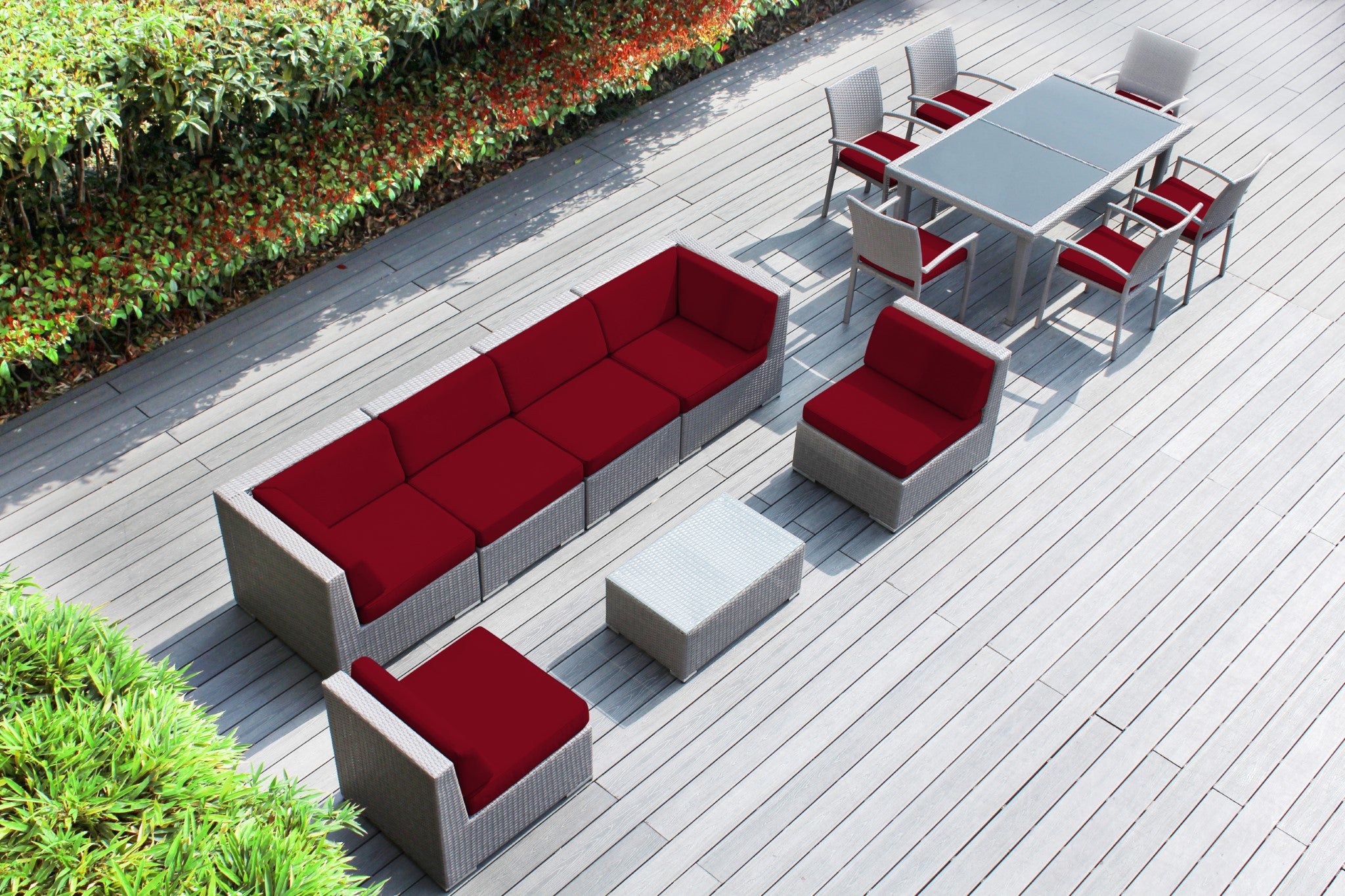 Rainshield Patio Furniture - 14 Piece Combination Set with Seating and Dining
