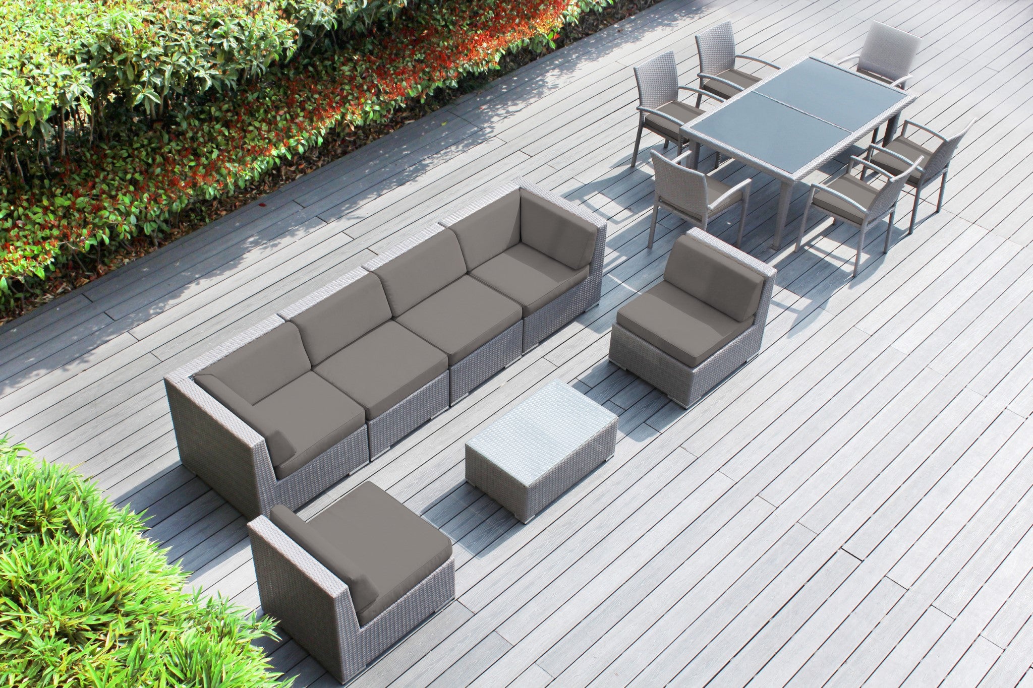 Rainshield Patio Furniture - 14 Piece Combination Set with Seating and Dining