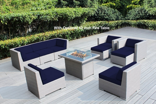 Fully Assembled Ohana Rainshield Patio furniture 10 piece Club Chair Sectional with 6 inch Water protection cushion