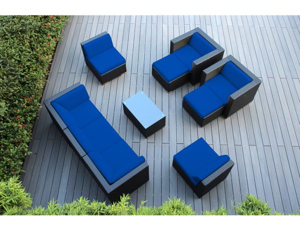 Fully Assembled Ohana Rainshield Patio furniture 10 piece Club Chair Sectional with 6 inch Water protection cushion