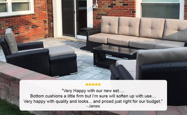 Fully Assembled Rainshield Patio Furniture Luxury 11 Piece Oversized Sectional with 6-inch Water Protected Cushions