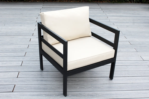 Fully Assembled RainShield Patio Furniture - 8 Piece Aluminum Outdoor Sectional with Water Protected Outdoor Cushions