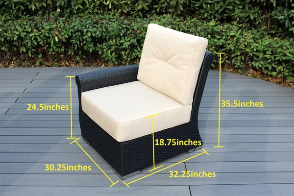 Rain Shield Outdoor Patio 7-Piece Luxury Oversized Seating Set - Tall Back with 6 Inch Rainshield cushion