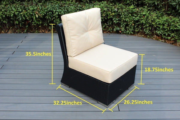 Rain Shield Outdoor Patio 7-Piece Luxury Oversized Seating Set - Tall Back with 6 Inch Rainshield cushion