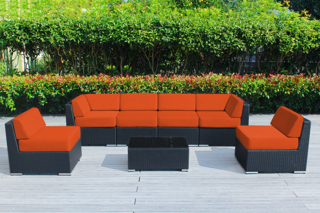 SALE ENDS SOON! Fully Assembled Rainshield Patio Furniture - Ohana 7 Piece Sectional with 6-inch Water Protected Cushions - Price starts at $1,199