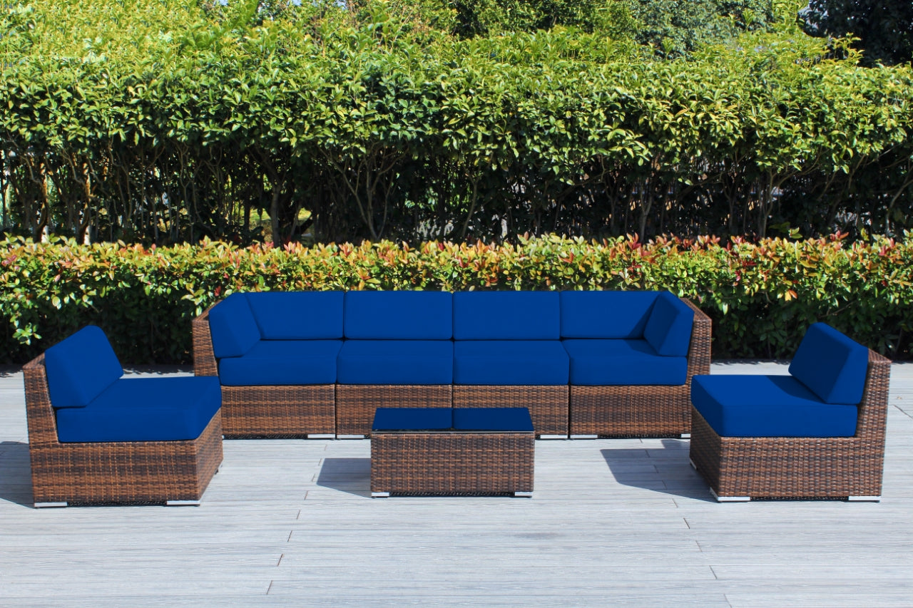 SALE ENDS SOON! Fully Assembled Rainshield Patio Furniture - Ohana 7 Piece Sectional with 6-inch Water Protected Cushions - Price starts at $1,199