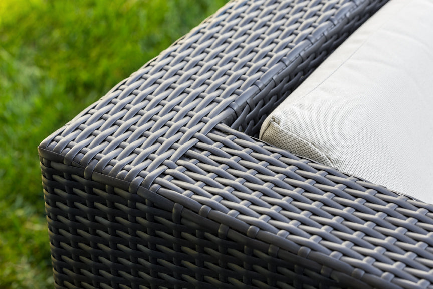 Fully Assembled Rainshield Patio Furniture - Ohana 7 Piece Sectional with Ottoman with 6-inch Water Protected Cushions