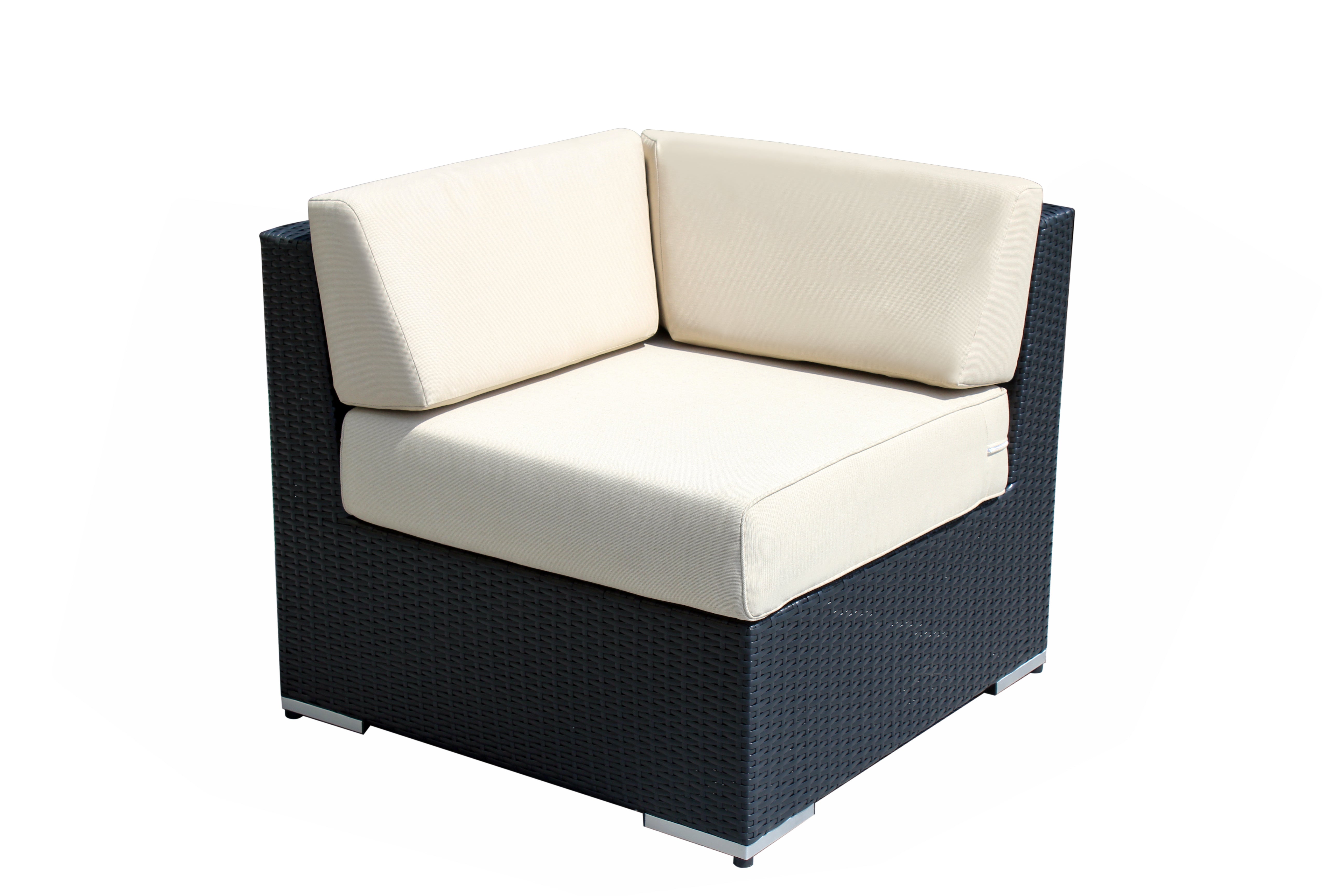 Rainshield Patio Furniture - Ohana 7 Piece Sectional with 6" Cushions and 42" Fire Table