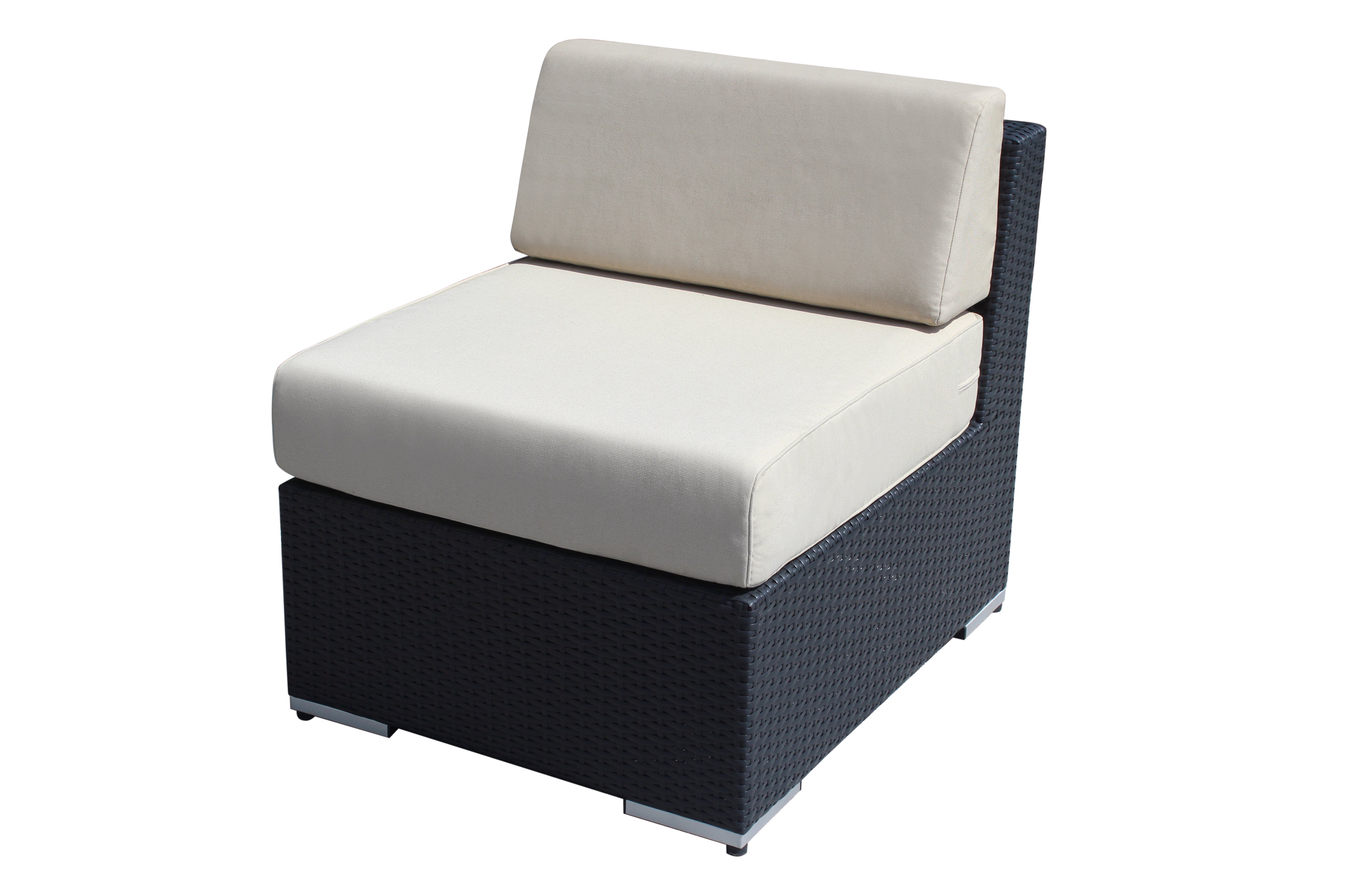 Rainshield Patio Furniture - Ohana 7 Piece Sectional with 6" Cushions and 42" Fire Table