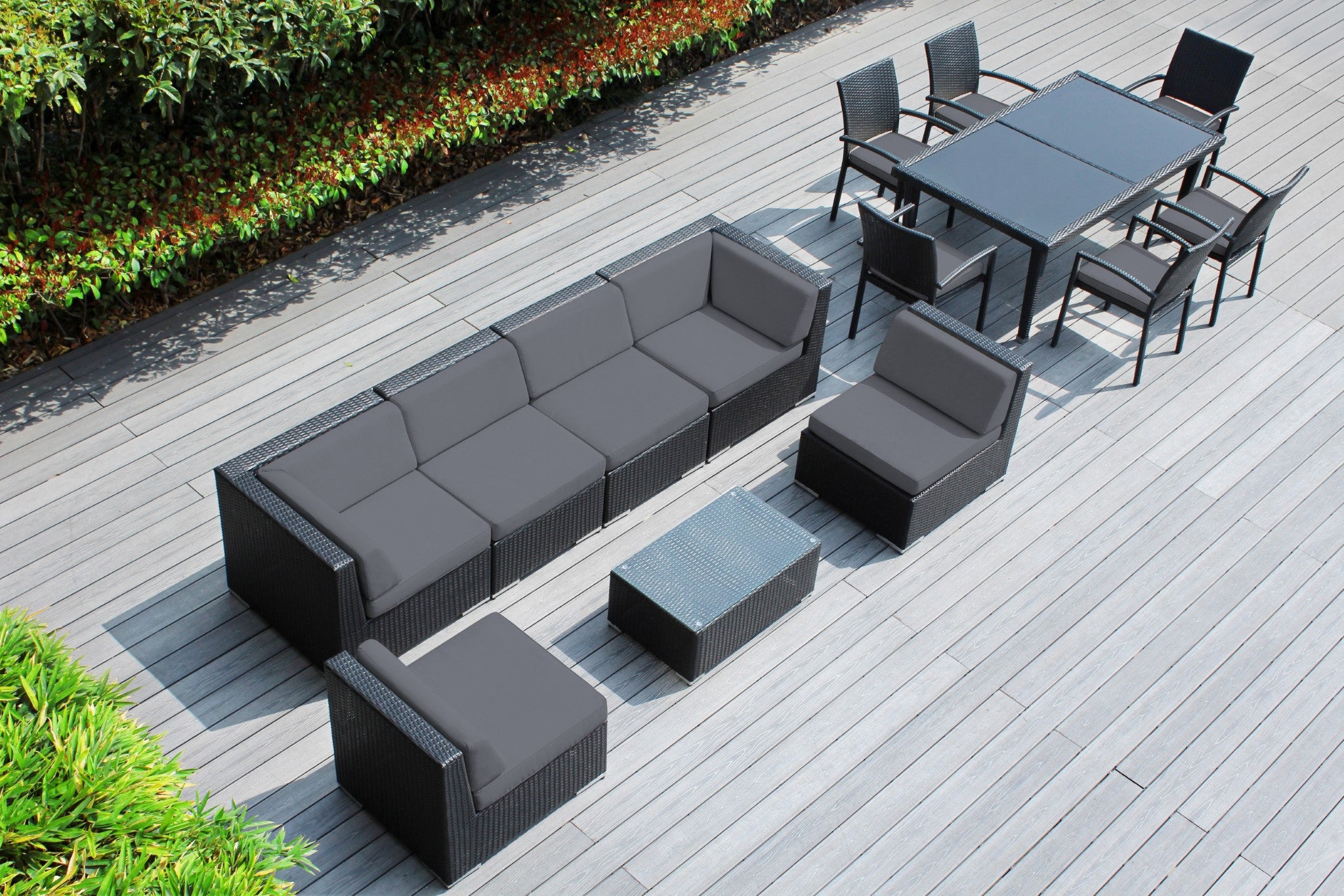 Rainshield Patio Furniture -  14 Piece Combination Set with Seating and Dining